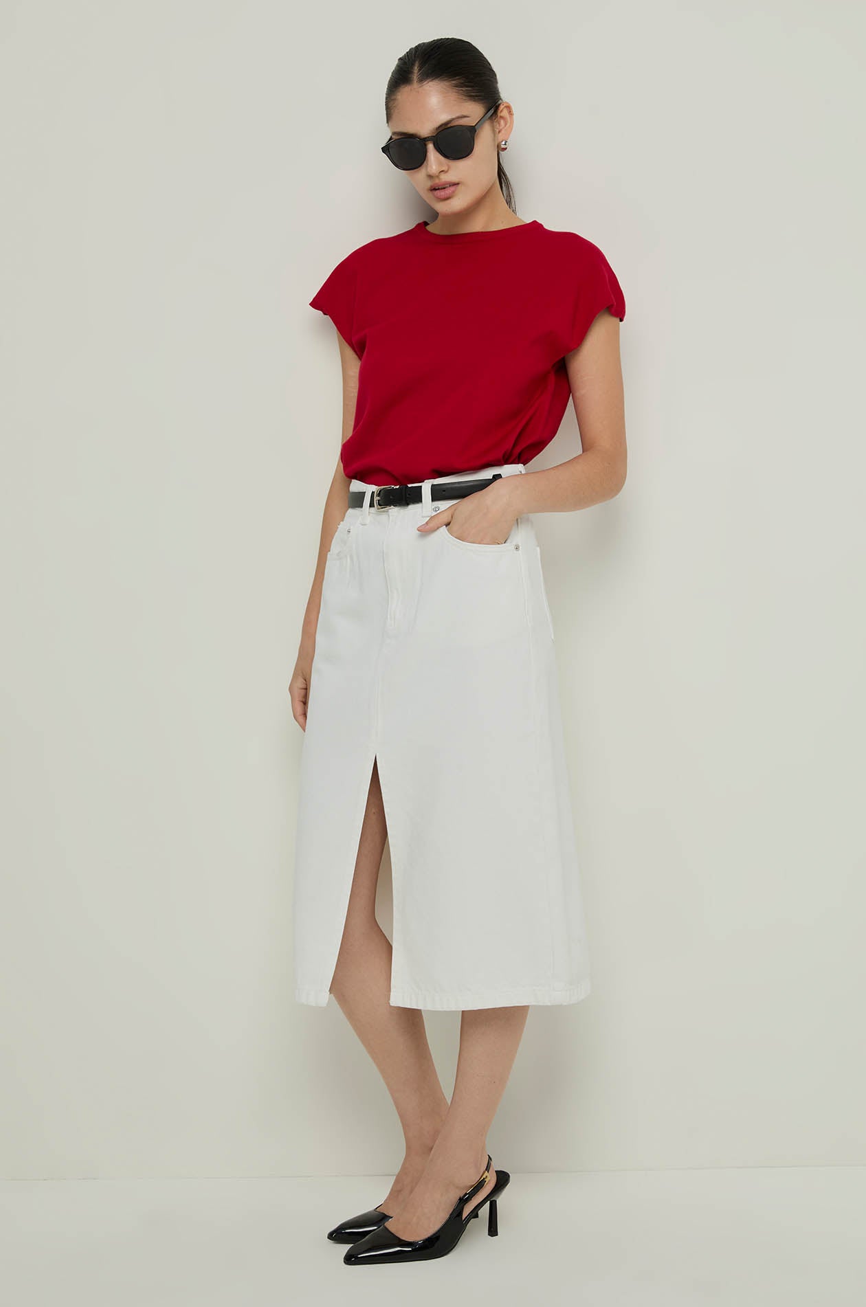 CAP SLEEVE KNITTED TOP