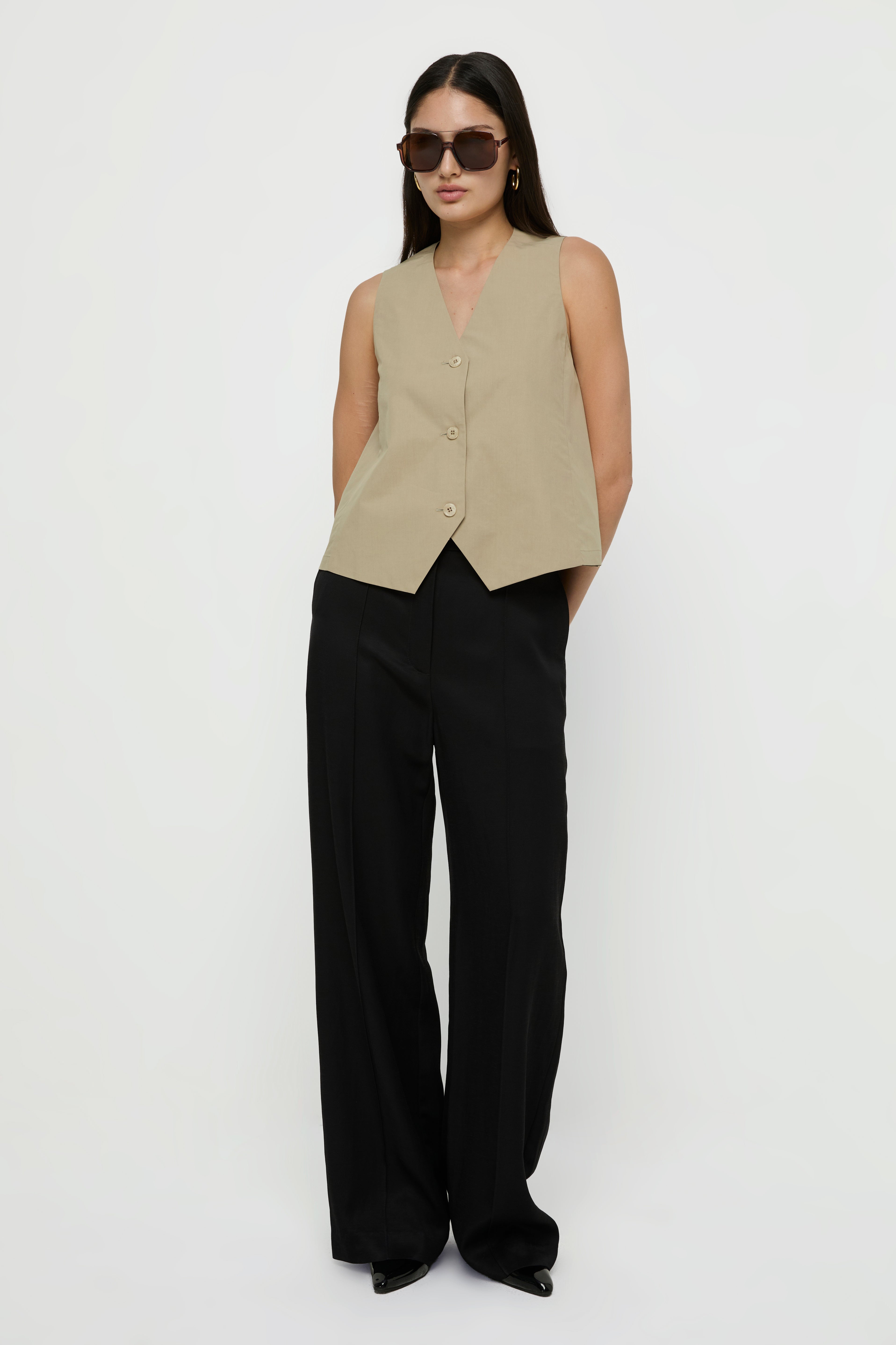 TAILORED WIDE LEG PANTS