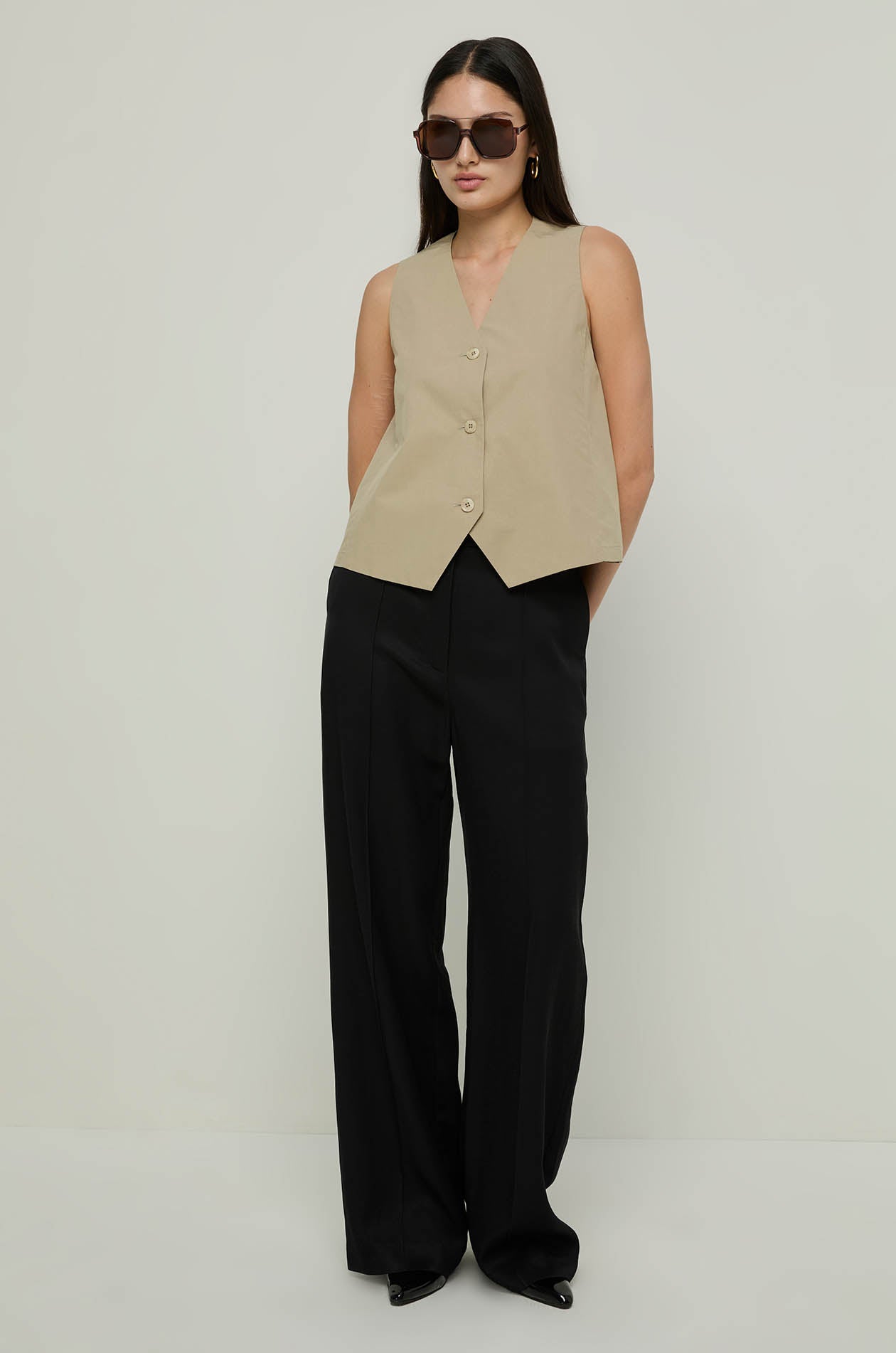 TAILORED WIDE LEG PANTS