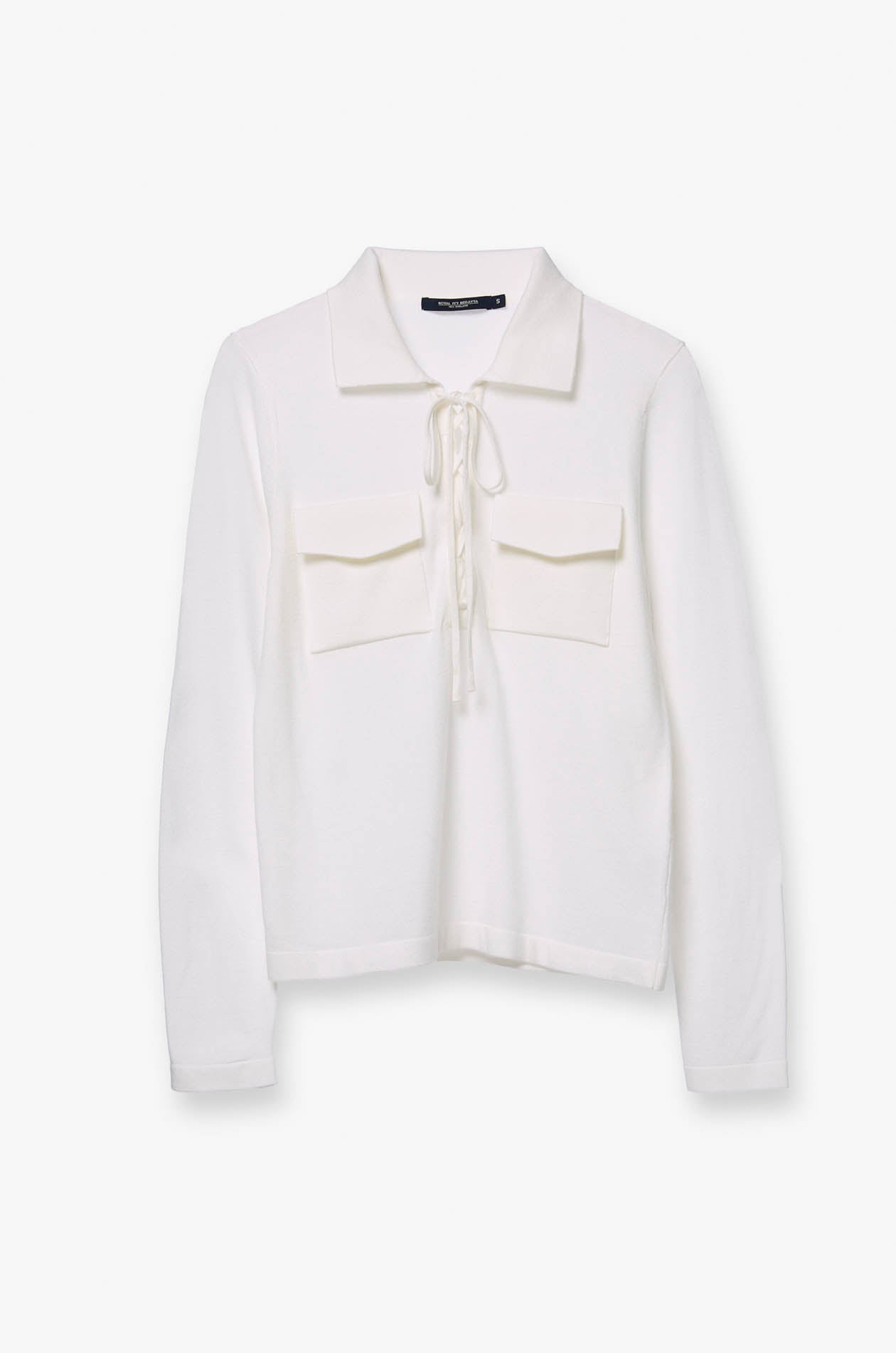 LONG SLEEVE LACE-UP KNITTED
