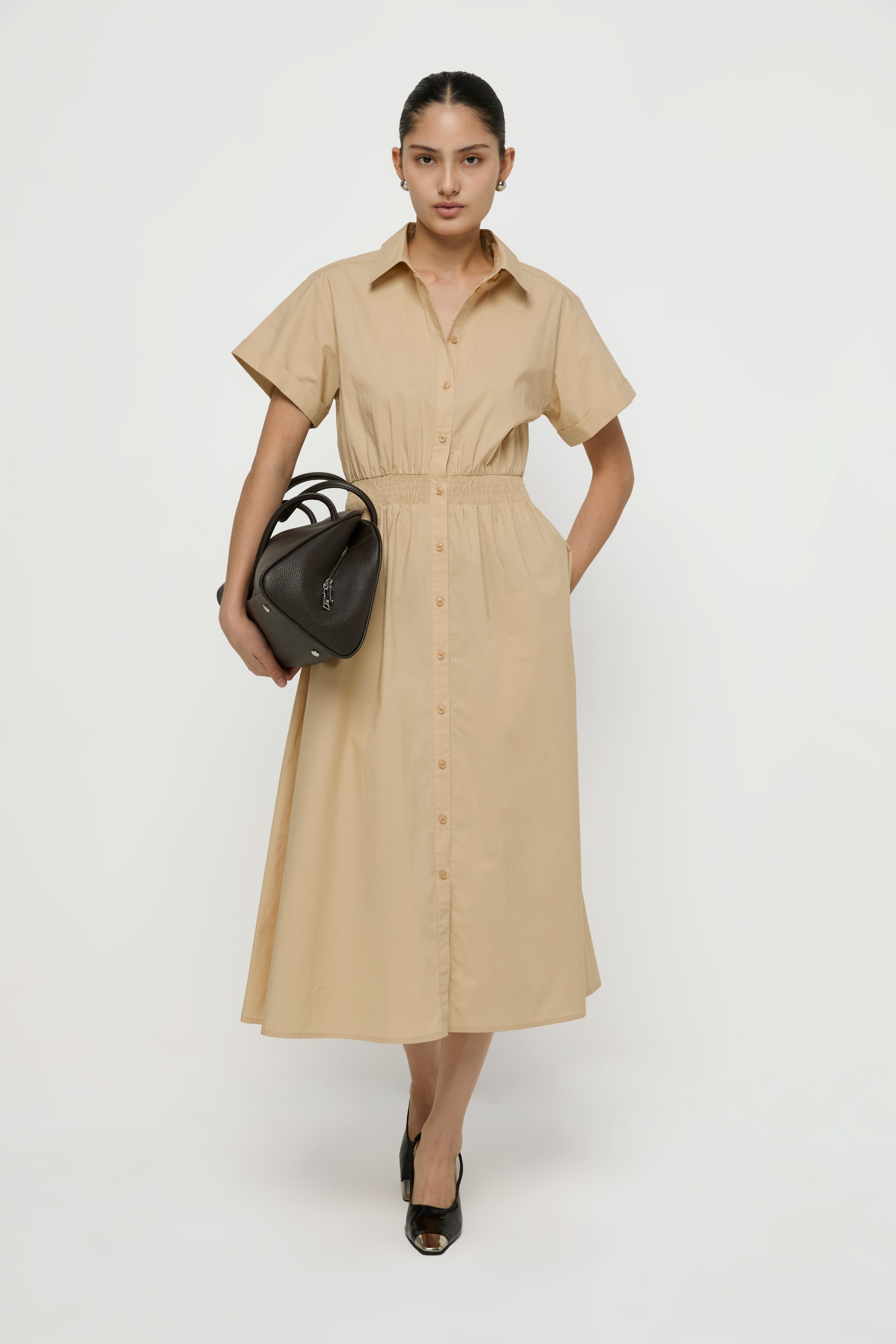 BUTTON-UP SHIRT DRESS