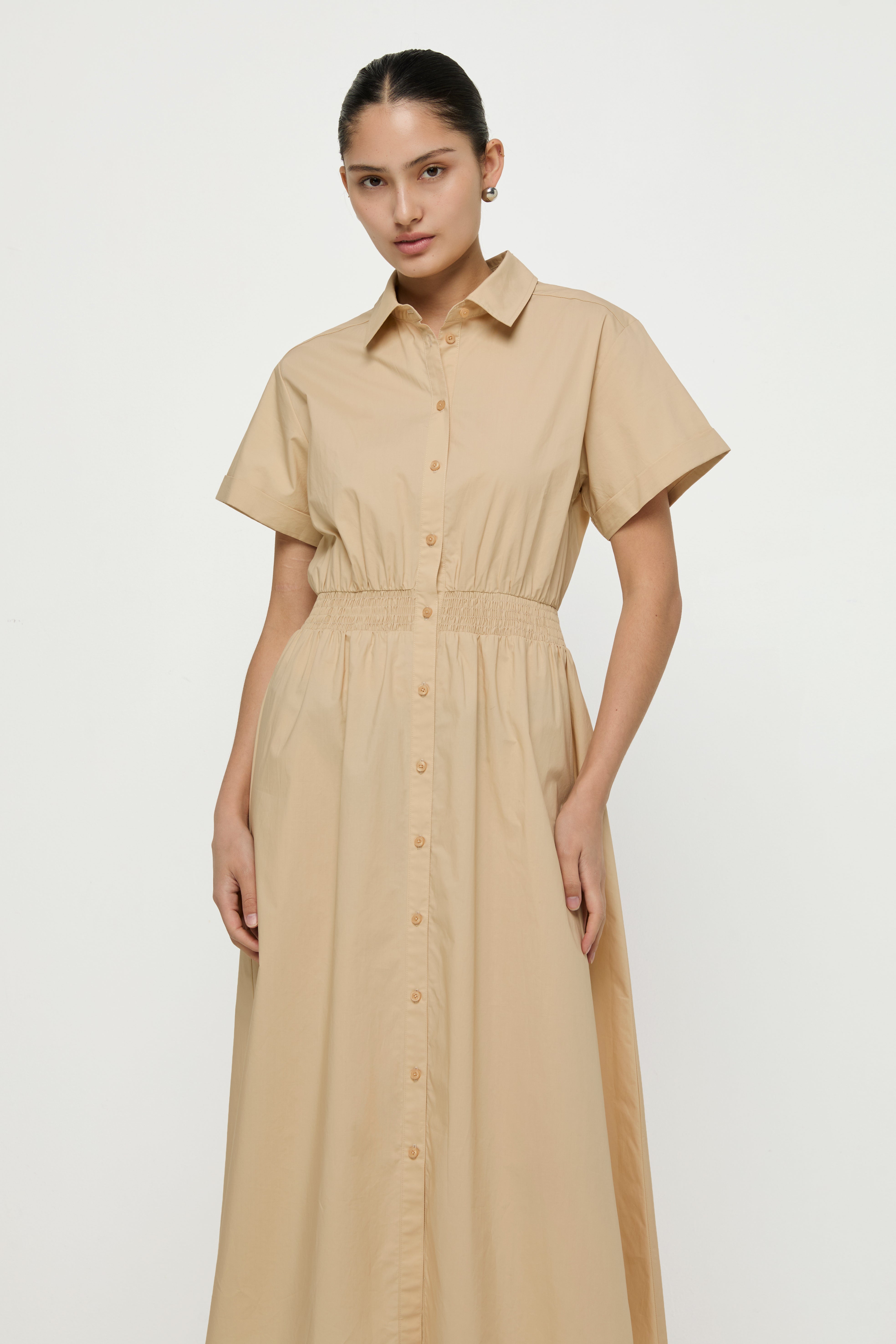 BUTTON-UP SHIRT DRESS