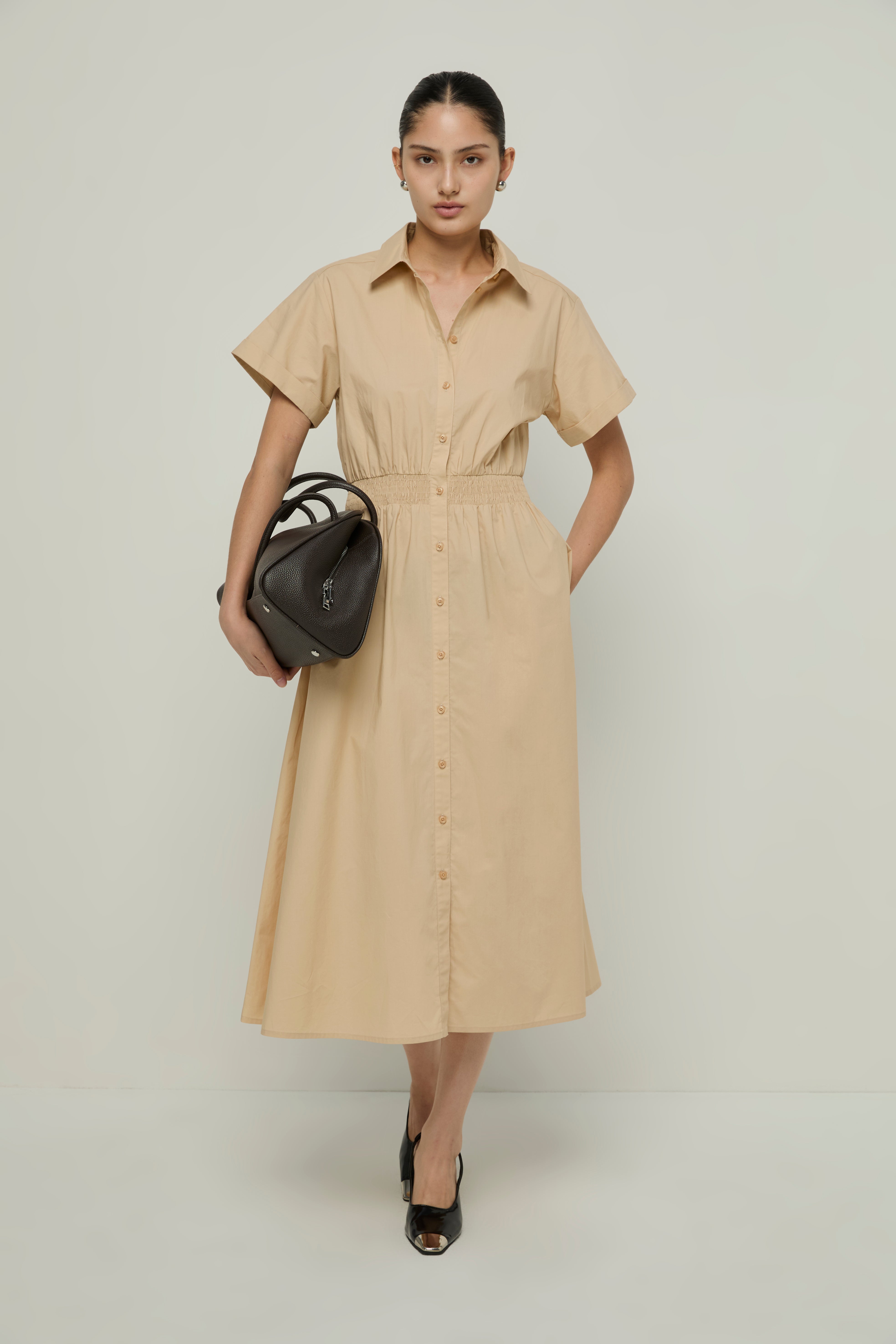 BUTTON-UP SHIRT DRESS