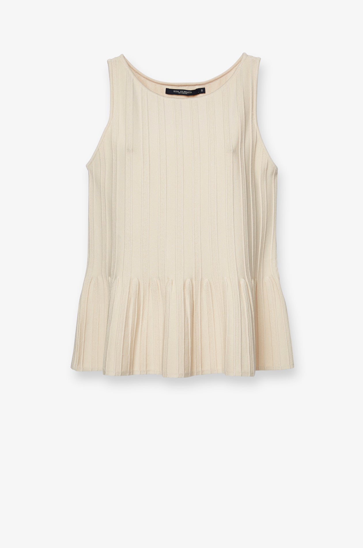 RIBBED PEPLUM TUBE TOP