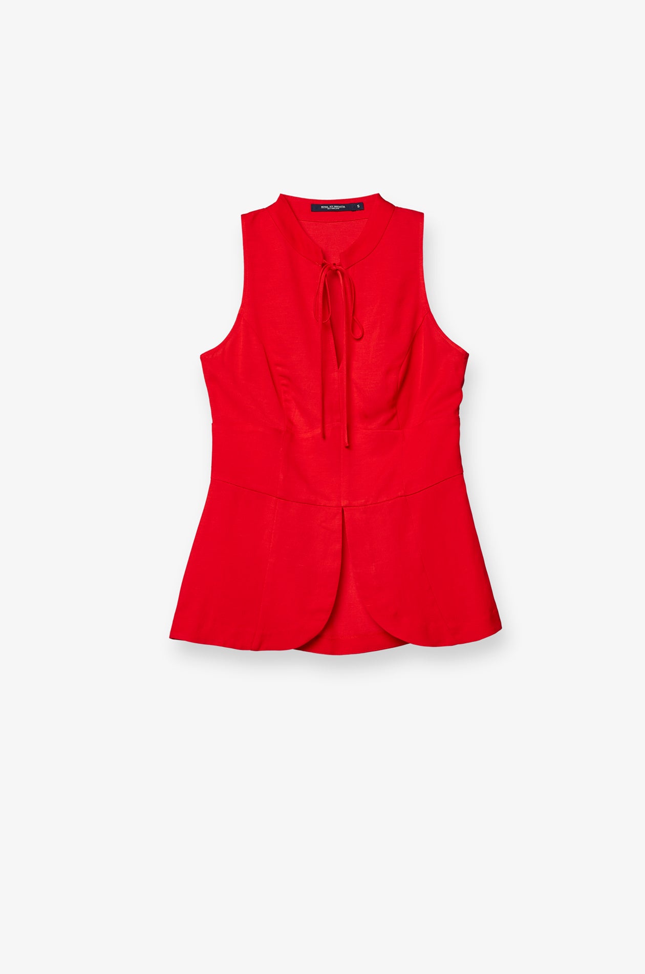 MANDARIN TIE-NECK TOP