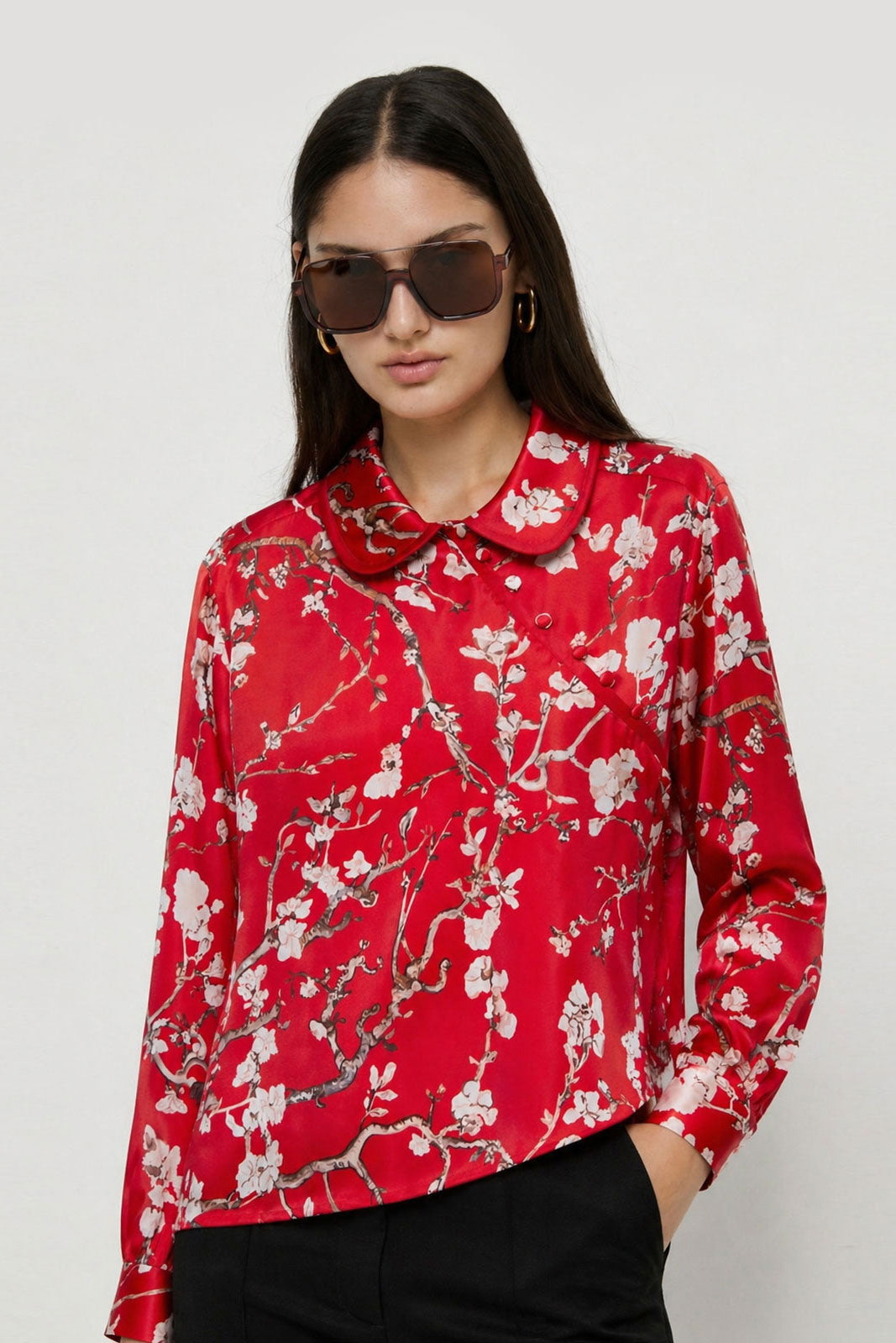 ORIENTAL BUTTON BLOUSE