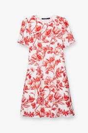 ORIENTAL BUTTON FLORAL DRESS