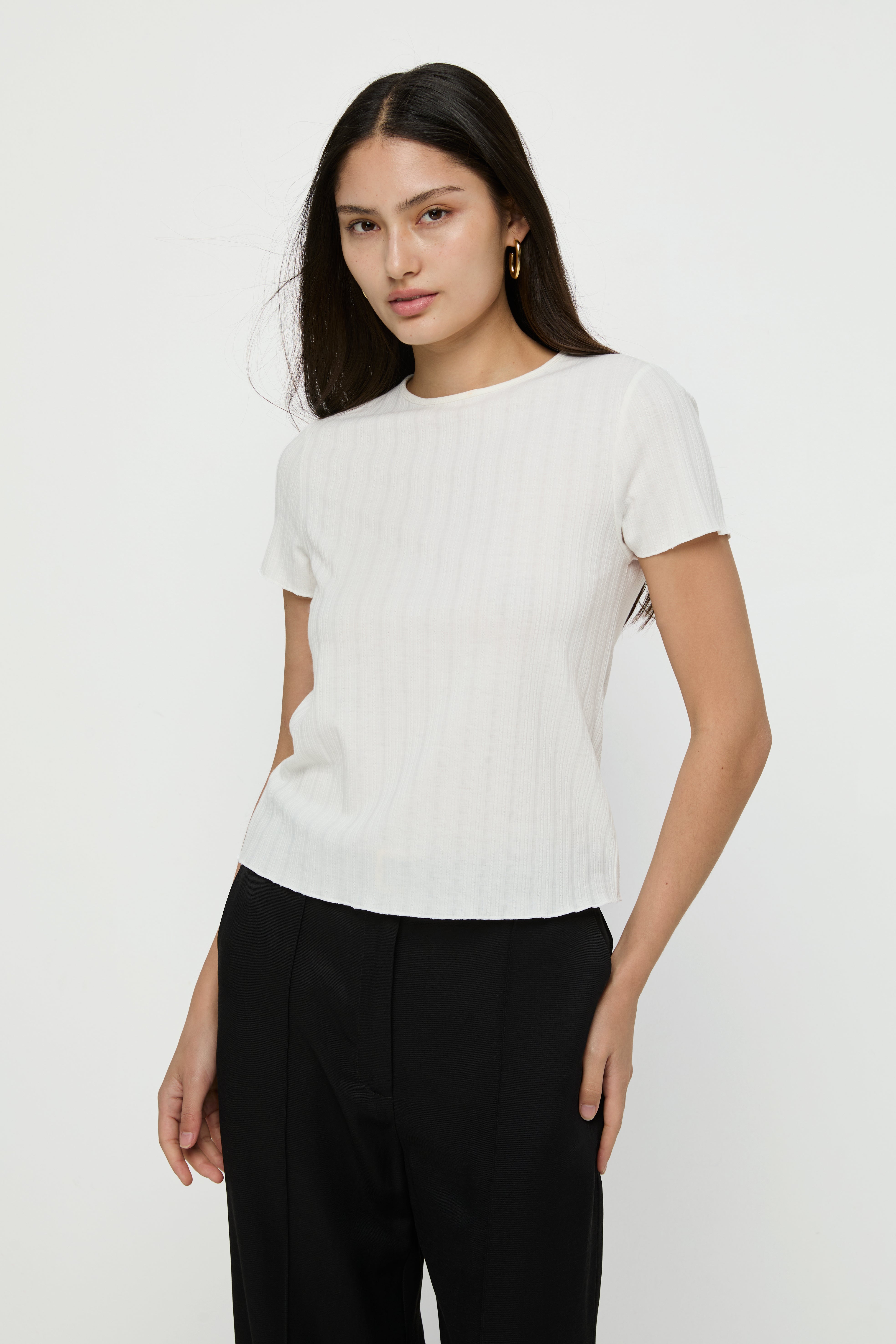 TEXTURED JERSEY TEE