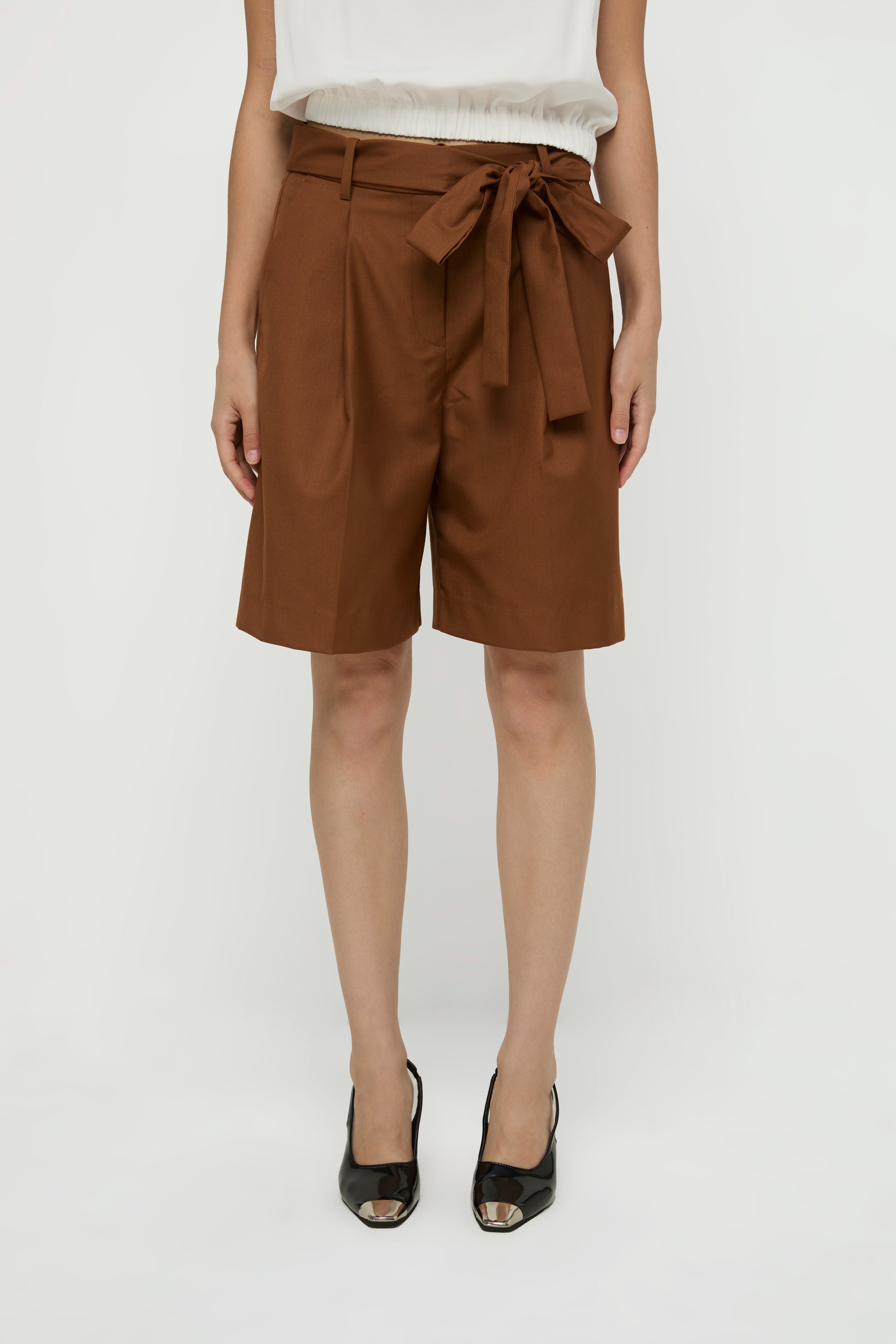 TIE-FRONT SHORTS