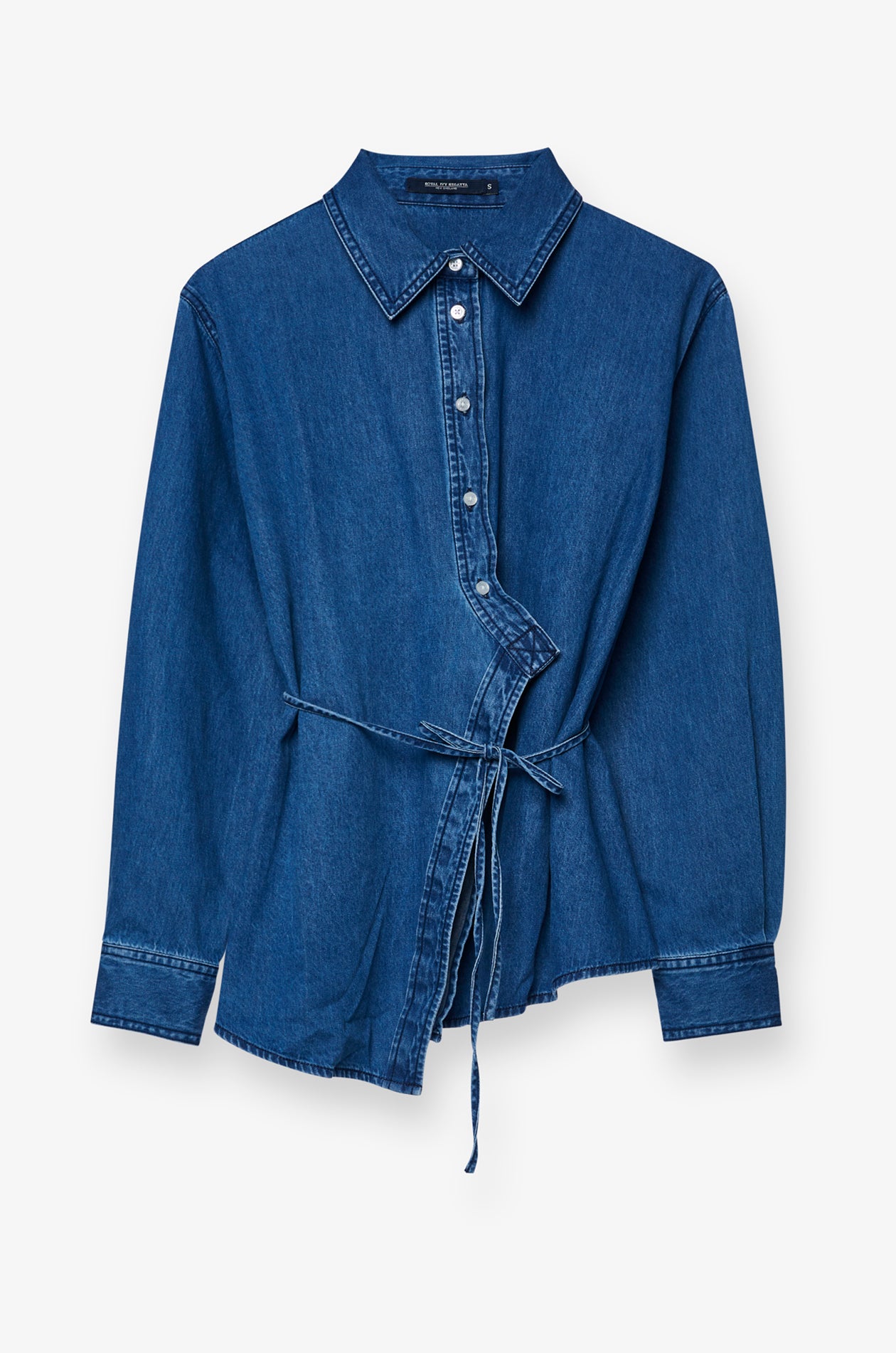 DENIM WRAP SHIRT