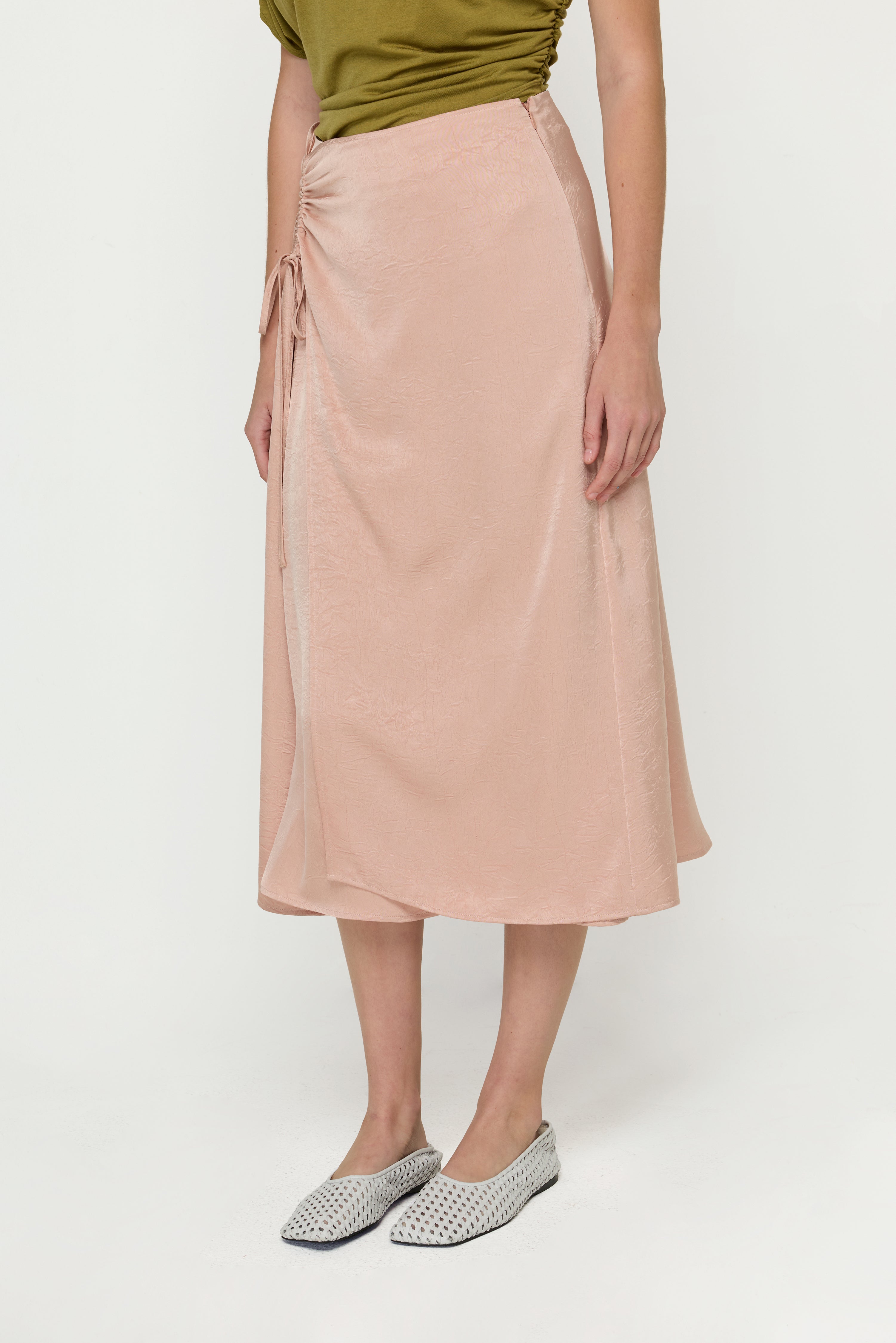 SIDE TIE LONG SKIRT