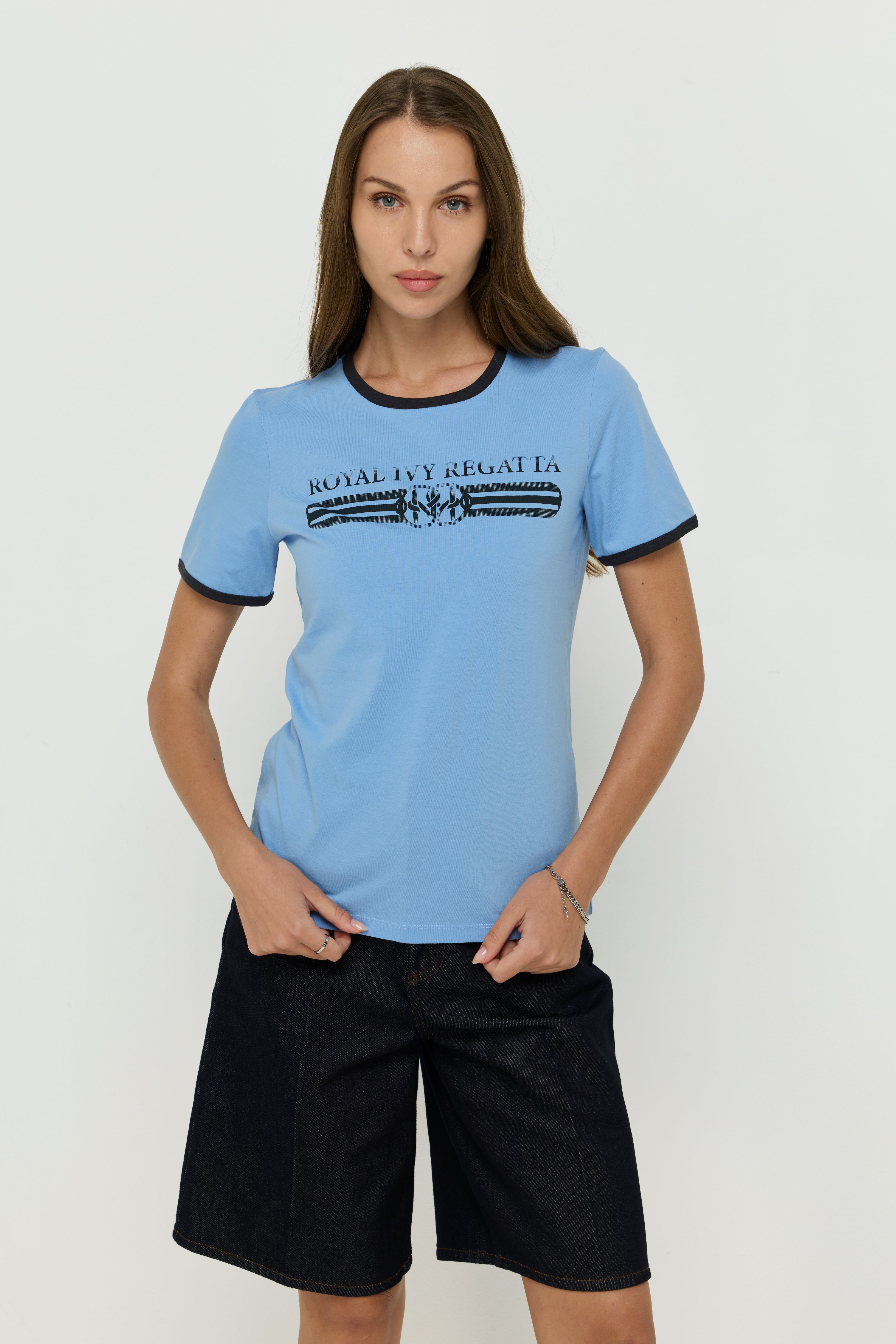 PRINTED RIR OCEAN BLUE T-SHIRT