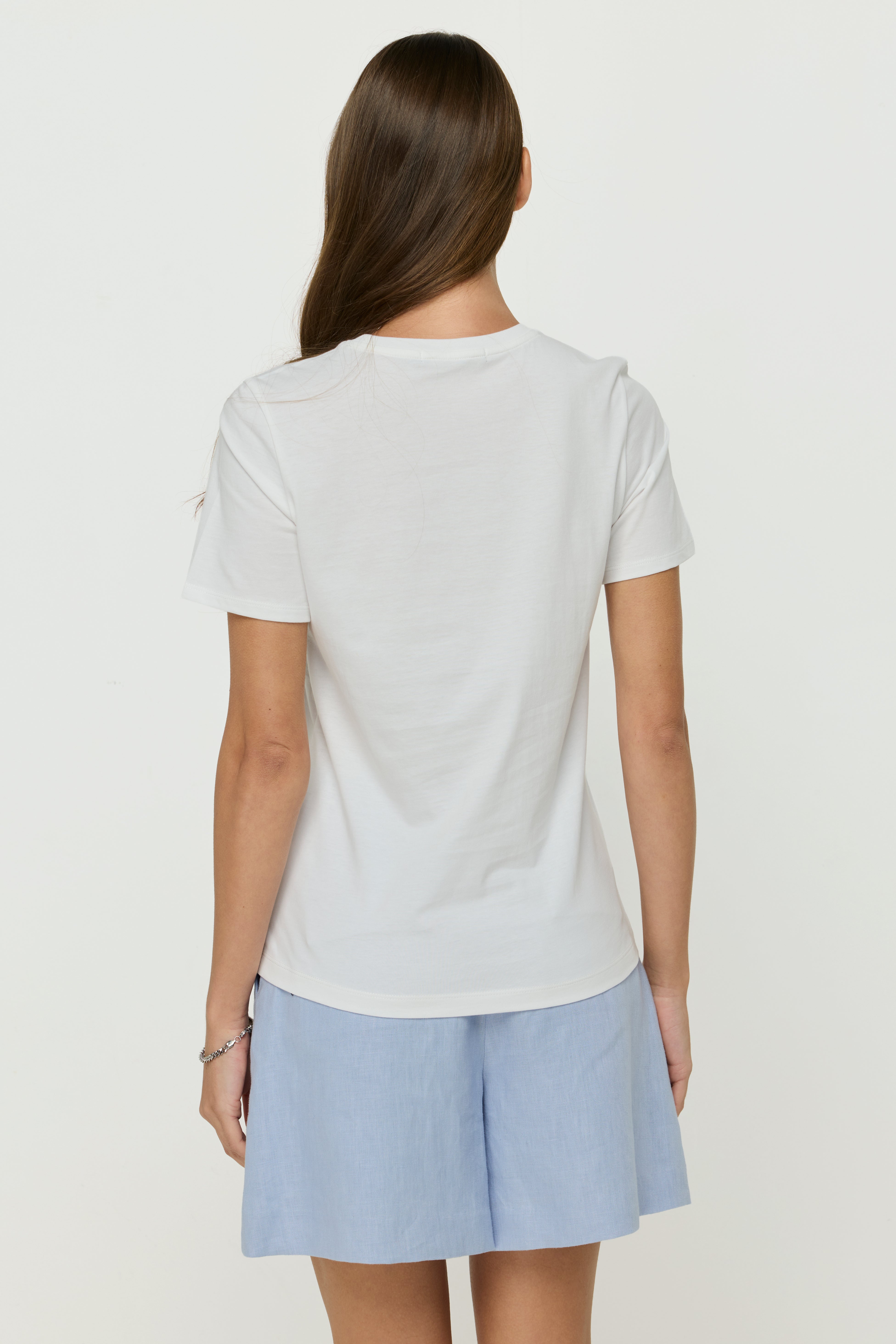 PRINTED RIR WHITE T-SHIRT