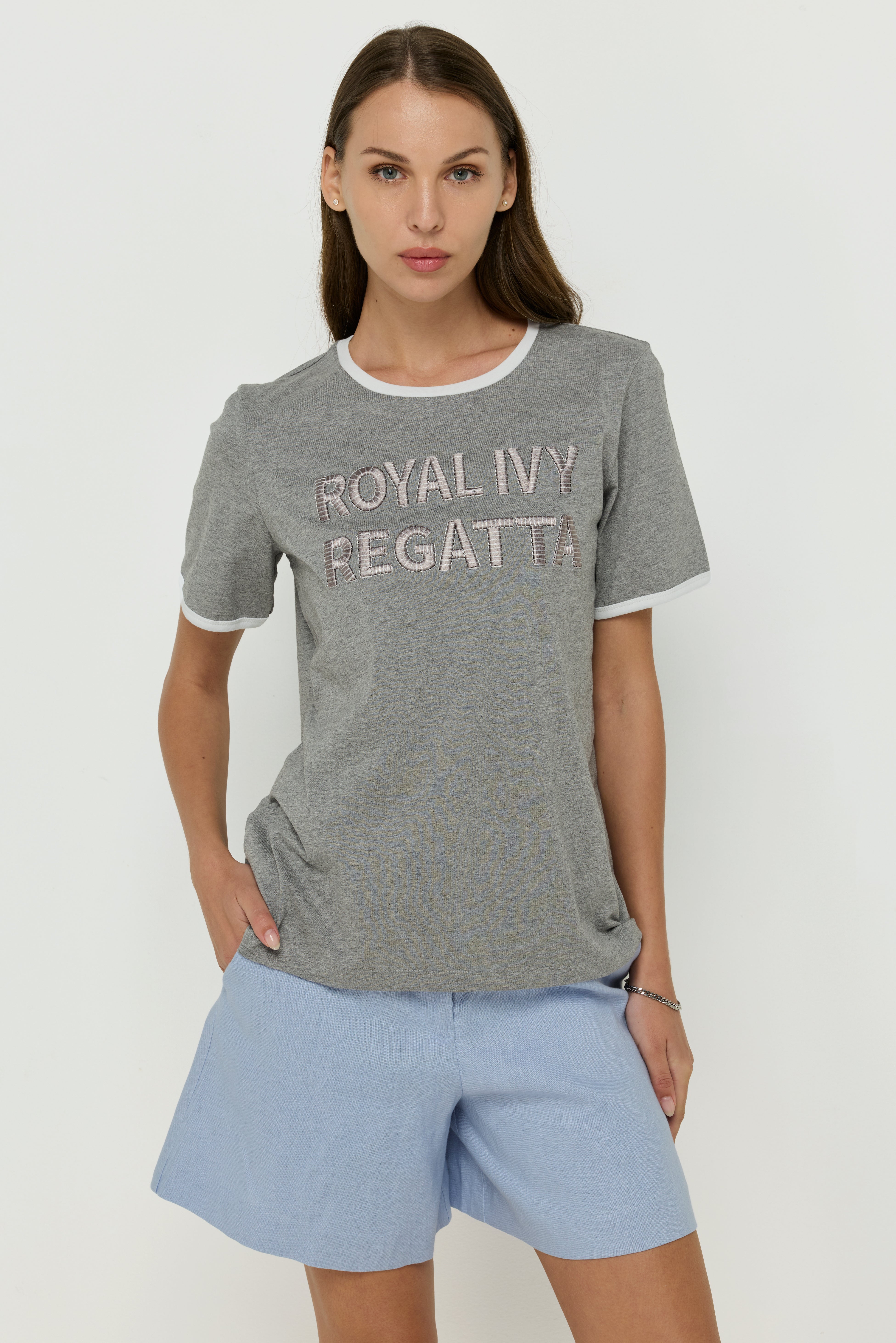 PRINTED RIR GREY T-SHIRT
