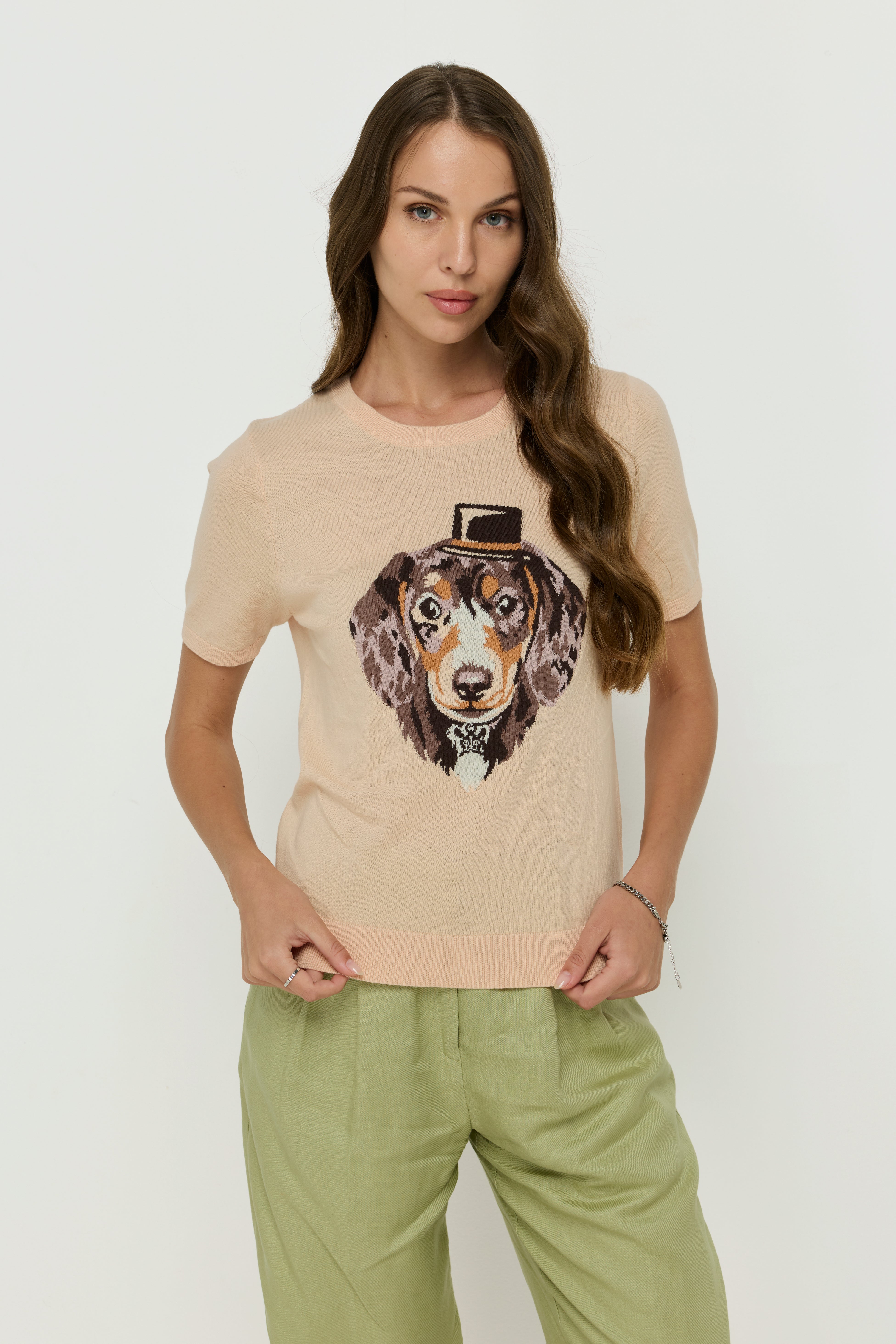 PRINTED DACHSHUND T-SHIRT