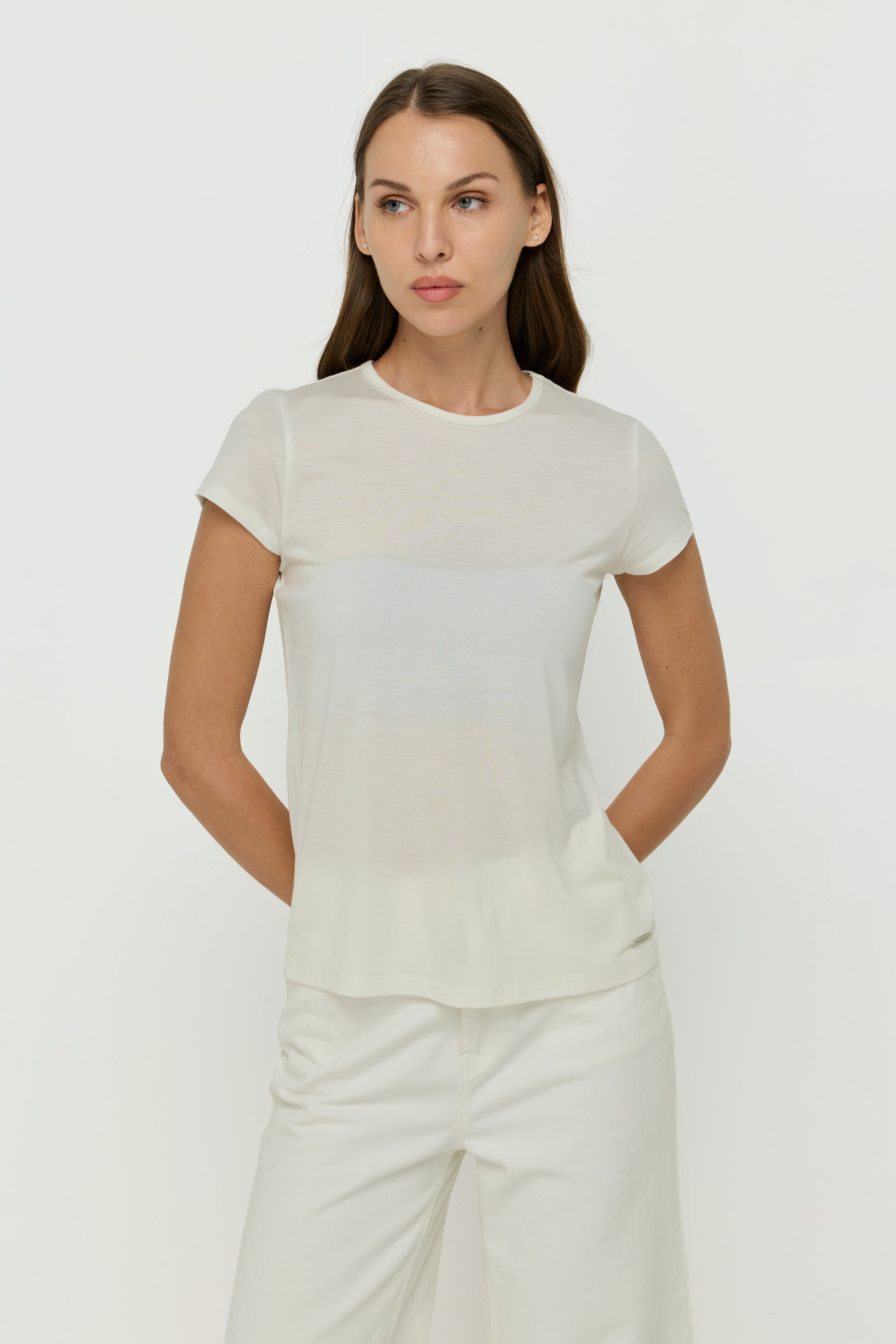 MELANGE CREW NECK T-SHIRT