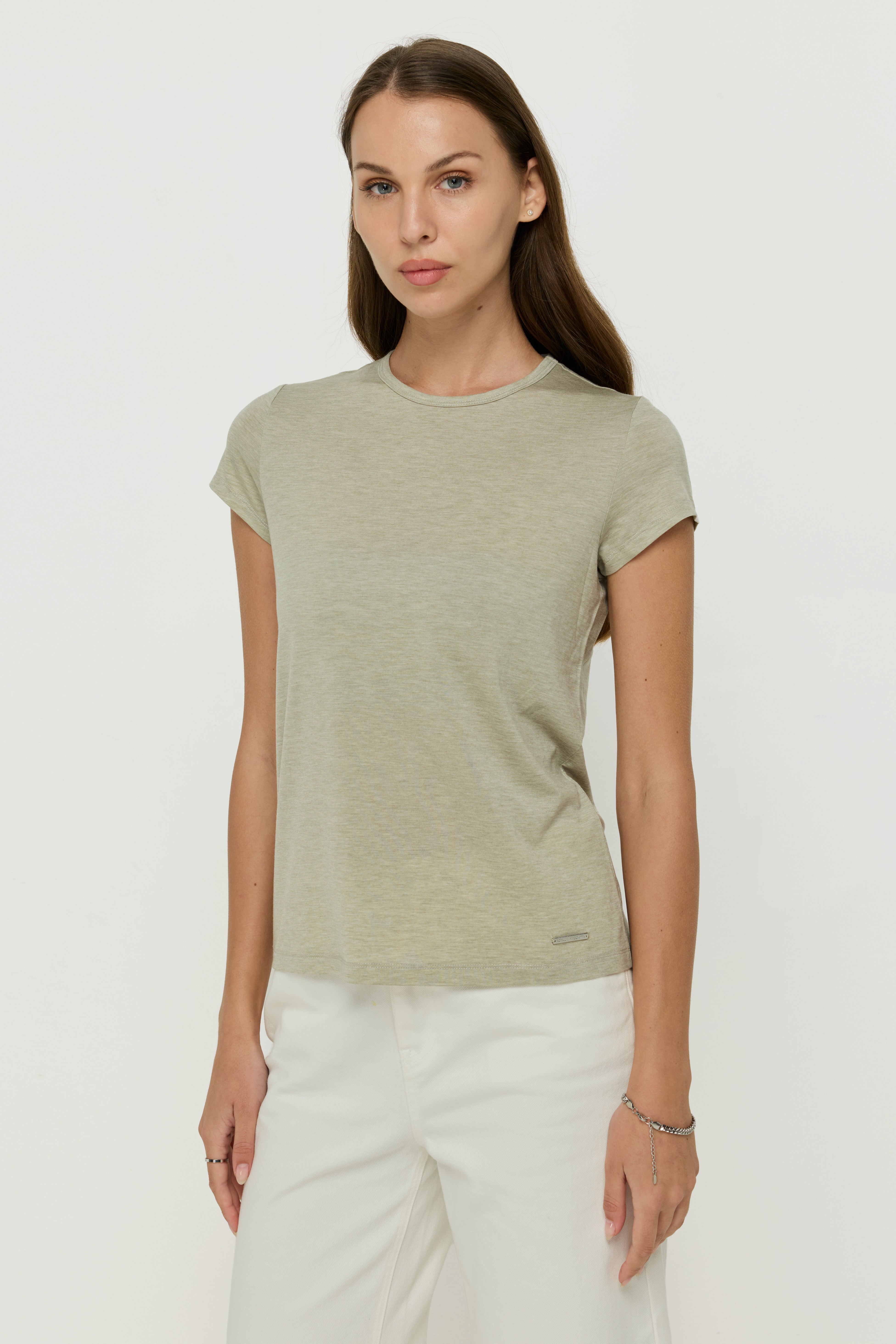 MELANGE CREW NECK T-SHIRT