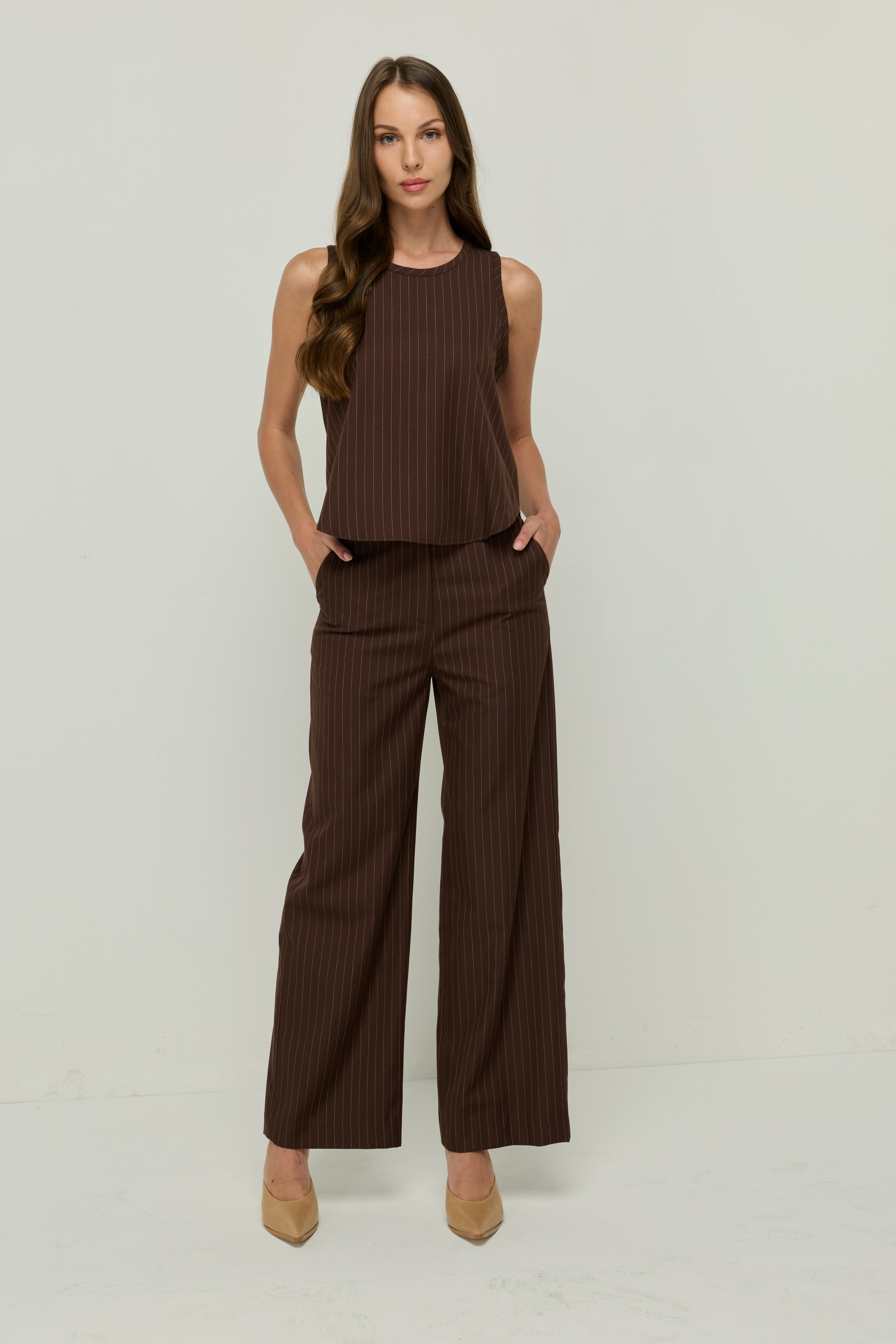 WIDE LEG LONG PANTS