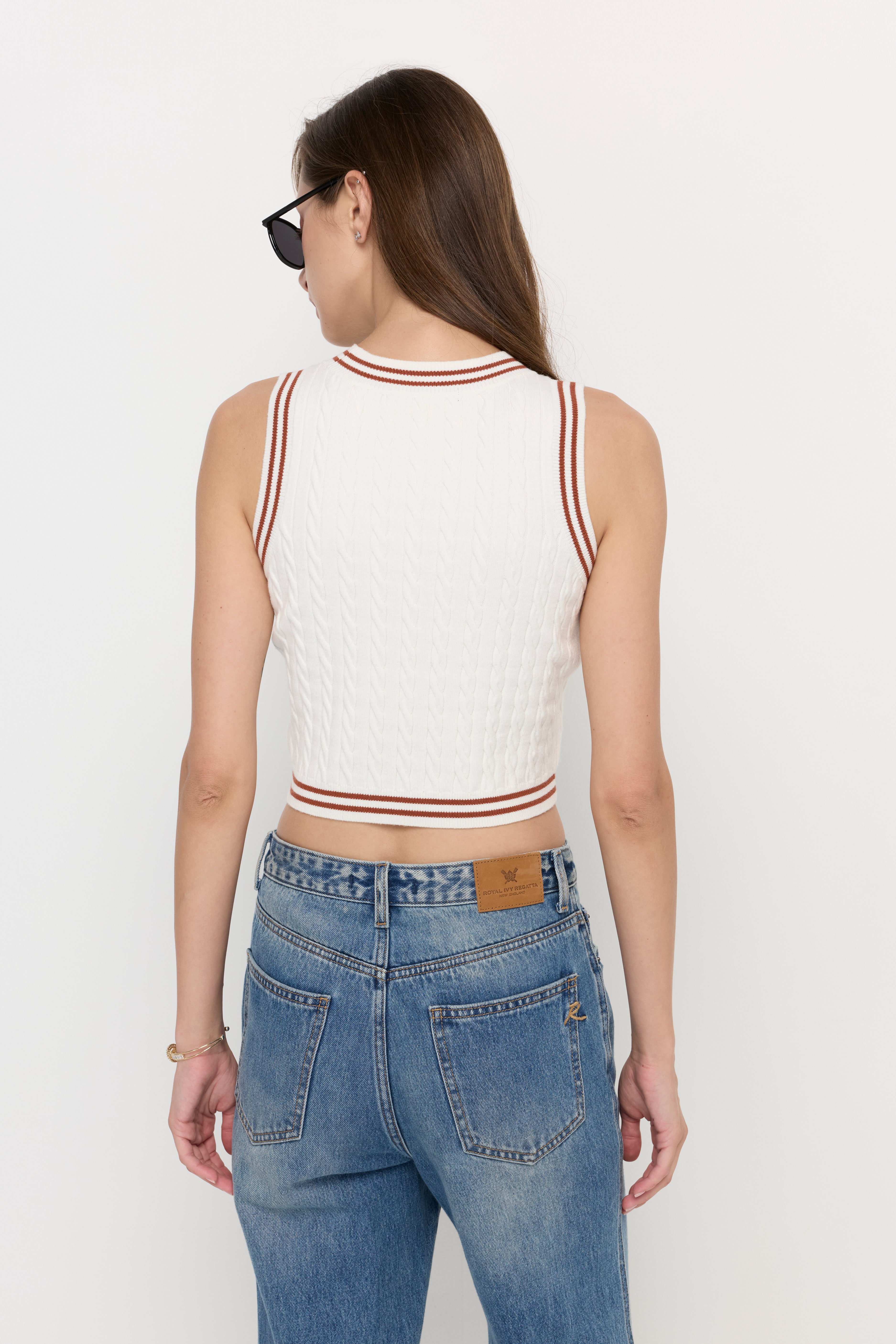 ROUND NECK CAP SLEEVE CROPPED CASUAL