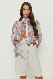 ABSTRACT FLORAL PRINT SHIRT