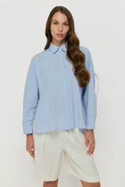 TIE-SLEEVE OVERSIZED SHIRT