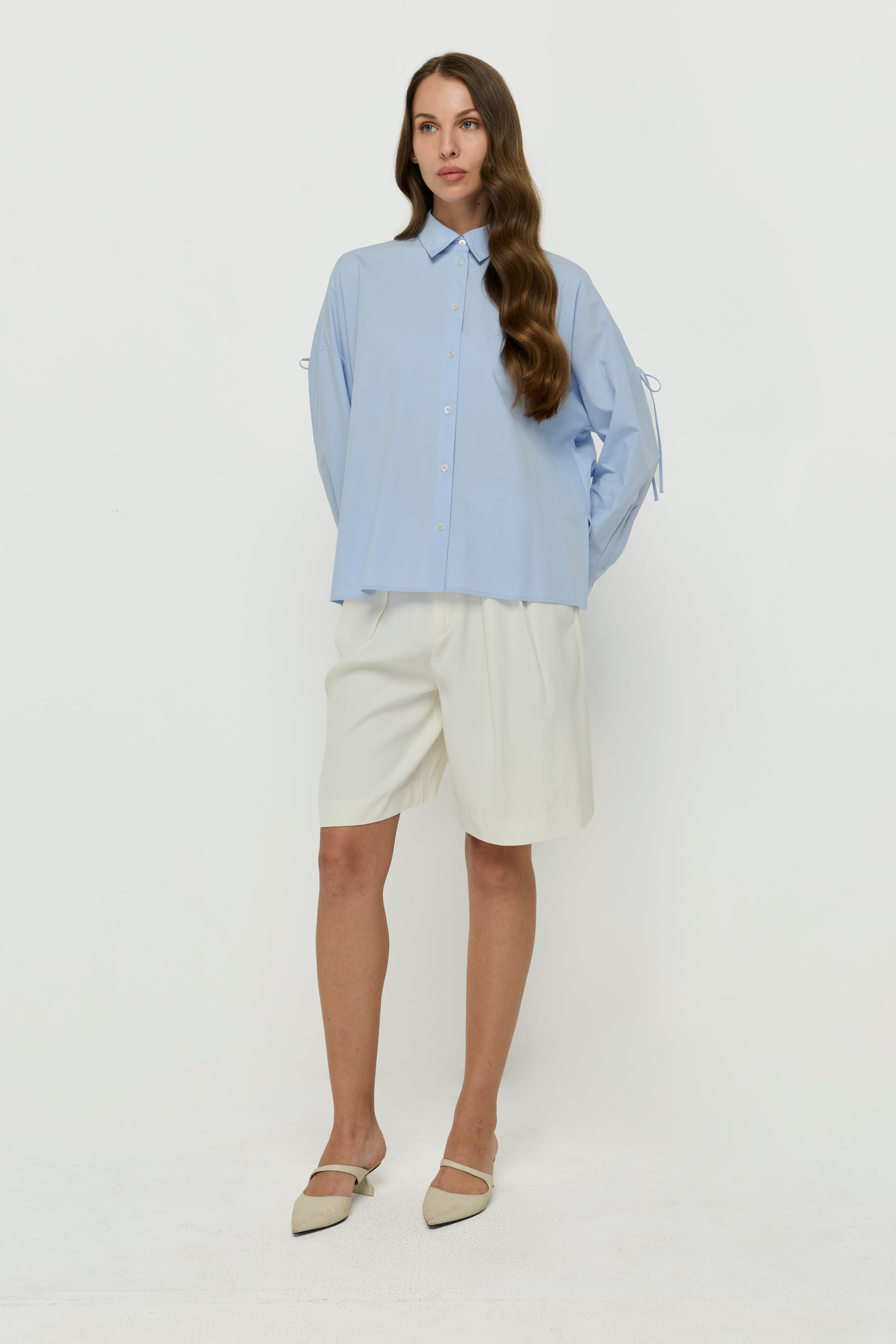 TIE-SLEEVE OVERSIZED SHIRT