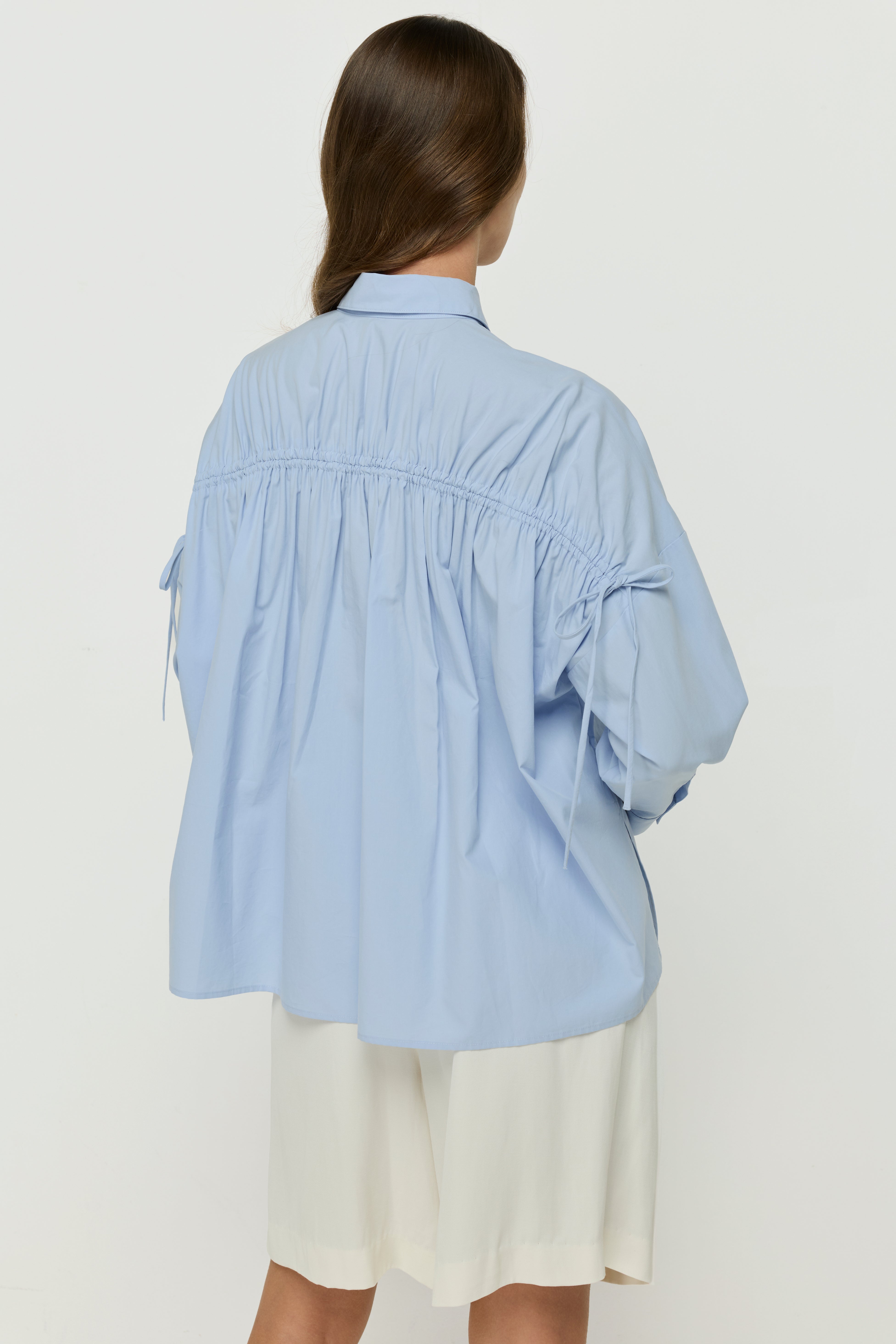 TIE-SLEEVE OVERSIZED SHIRT