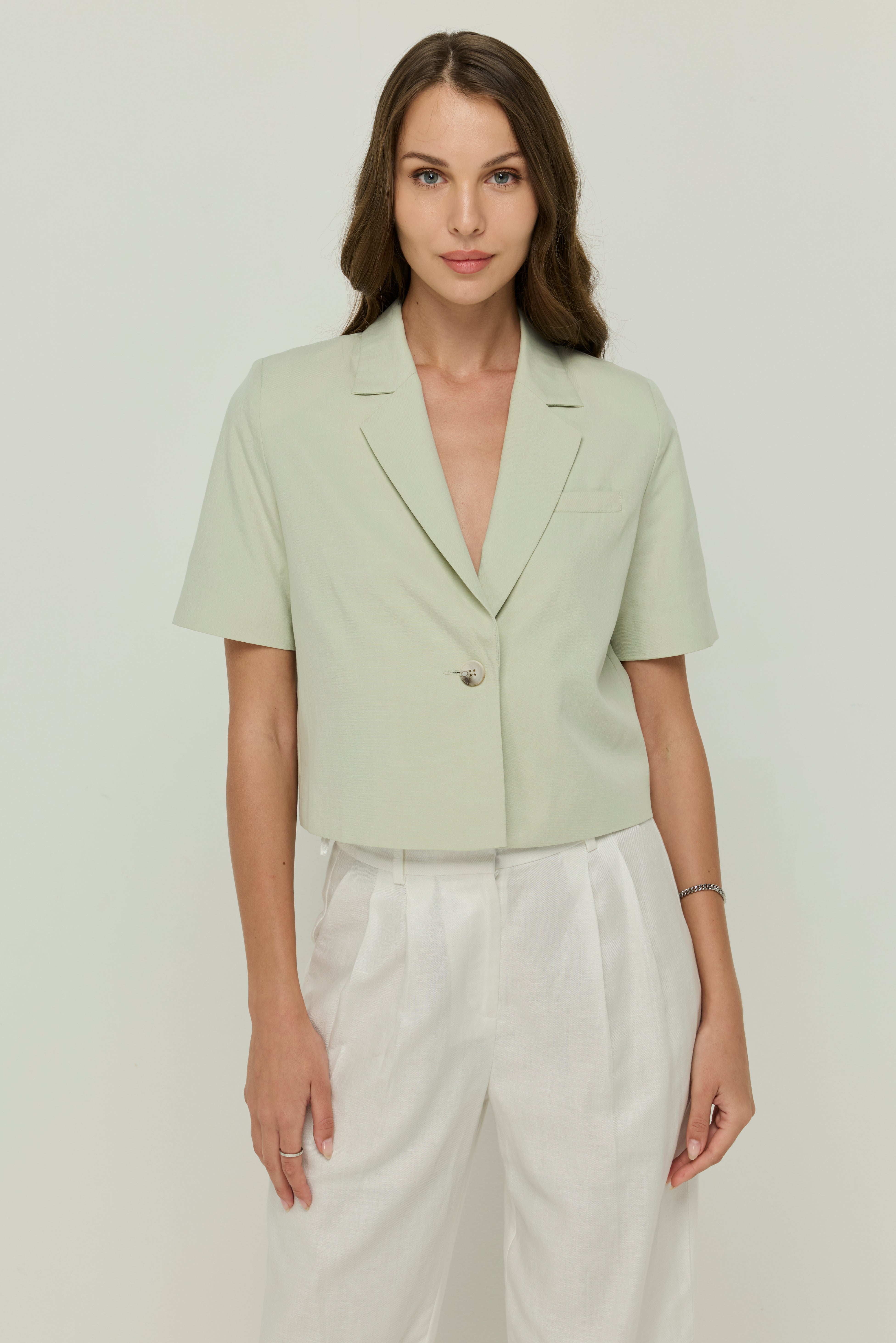 T SHIRT BUTTION V-NECK