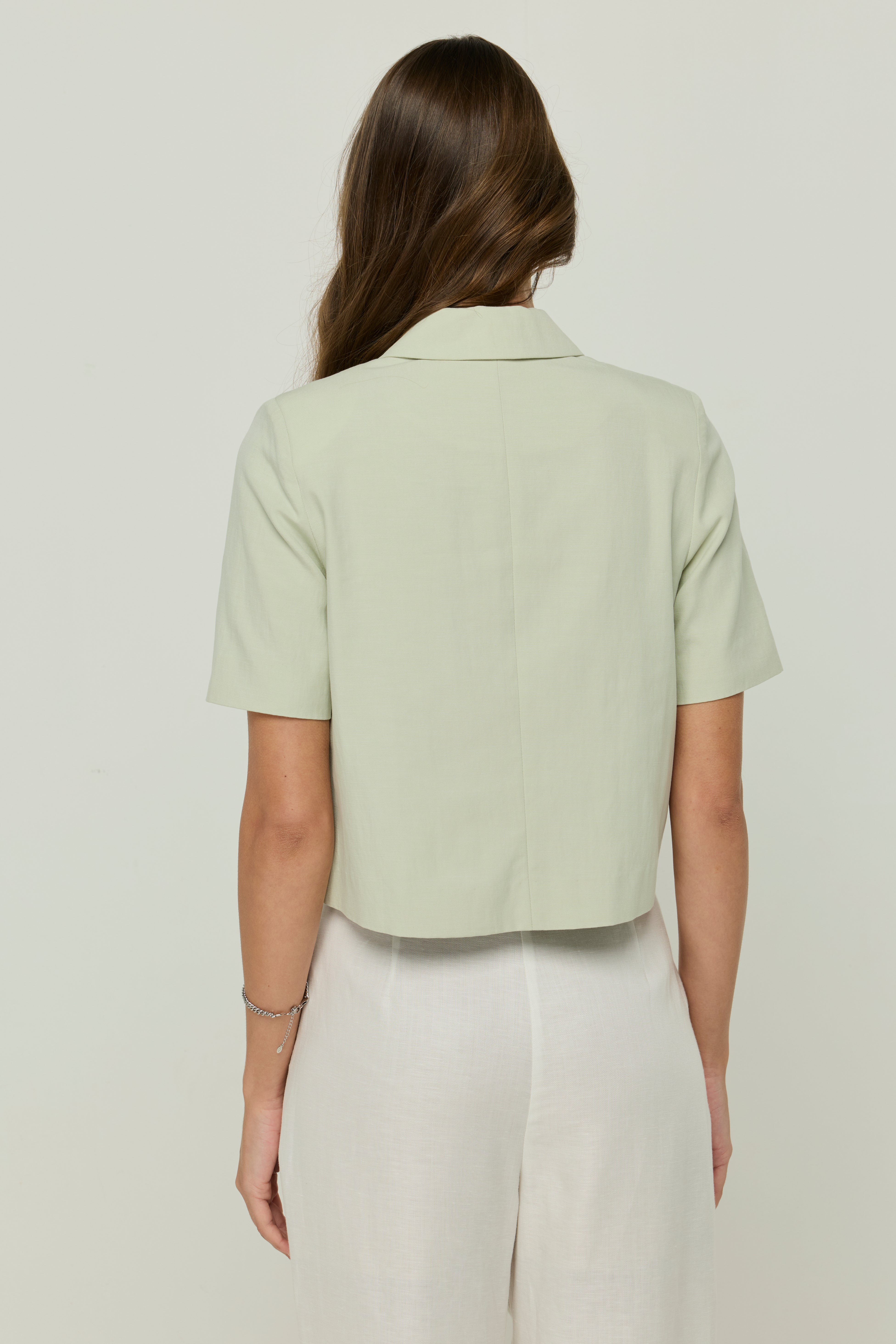 T SHIRT BUTTION V-NECK