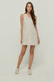 MINIMAL MUSE LINEN DRESS