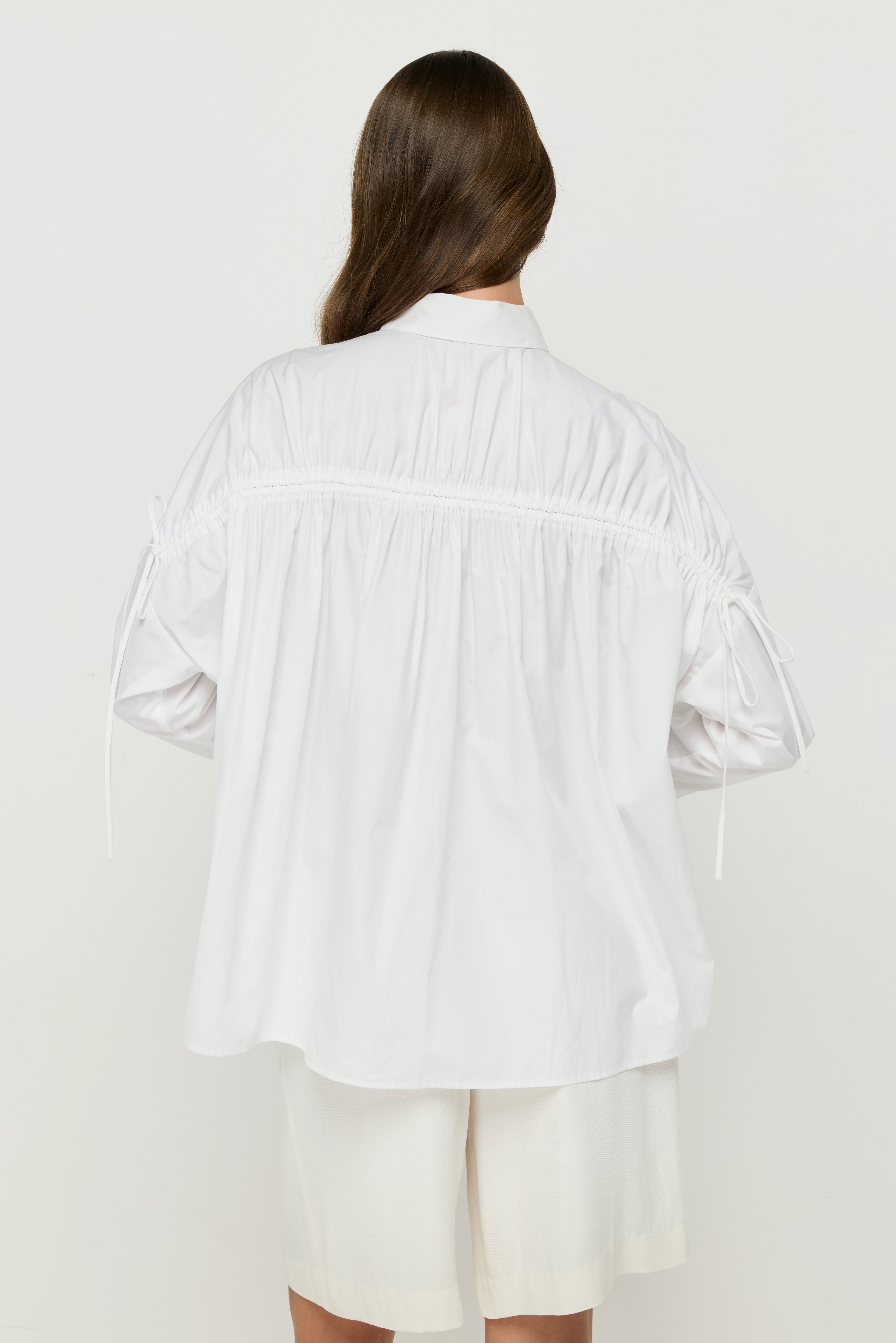 TIE-SLEEVE OVERSIZED SHIRT