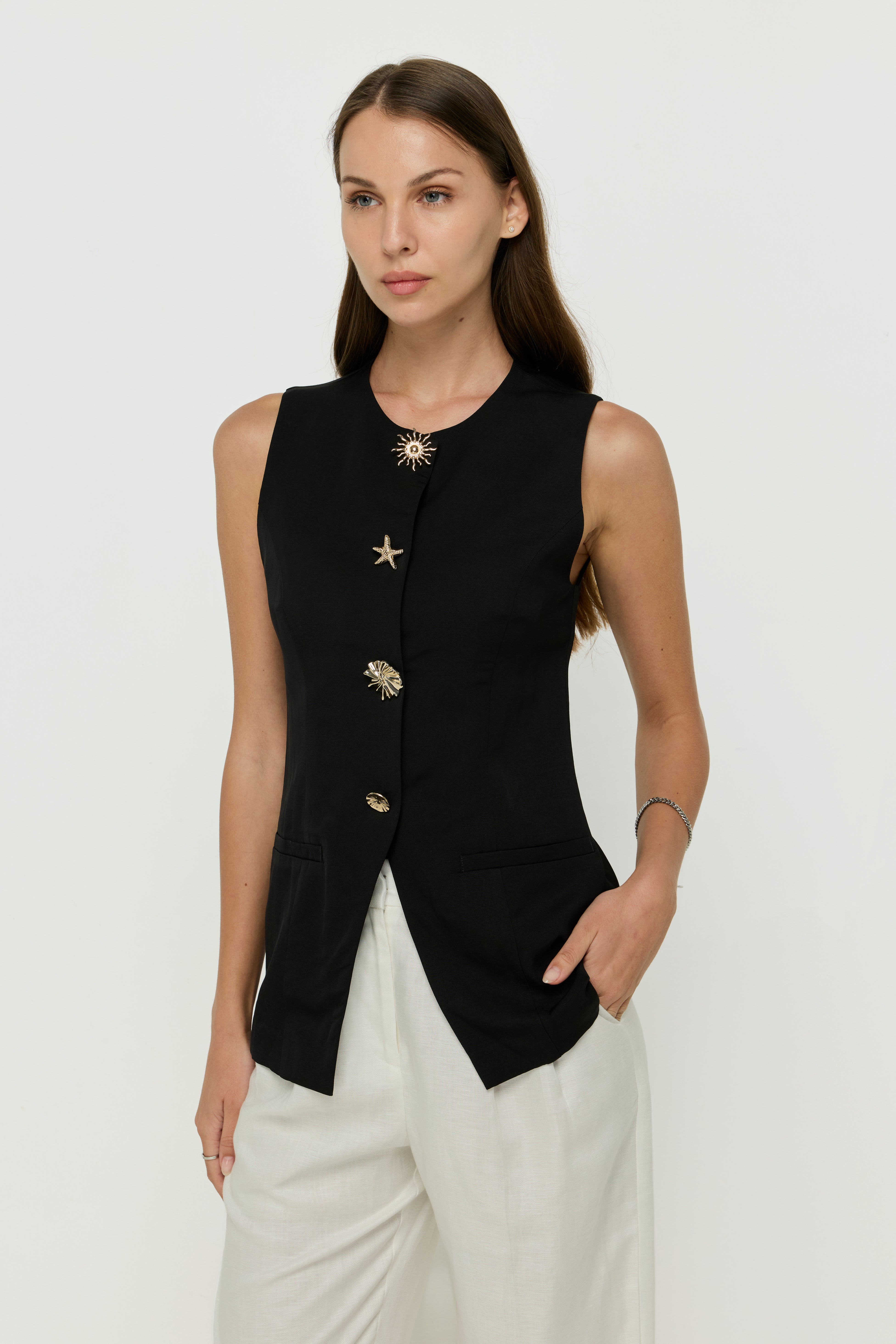 CLELSTE MODERN VEST BLOUSE