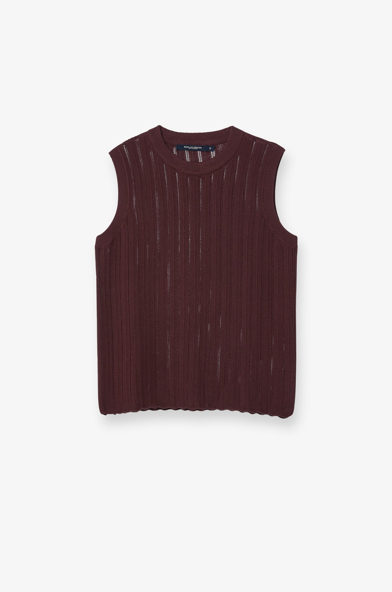 RIBBED KNIT SLEEVELESS TOP