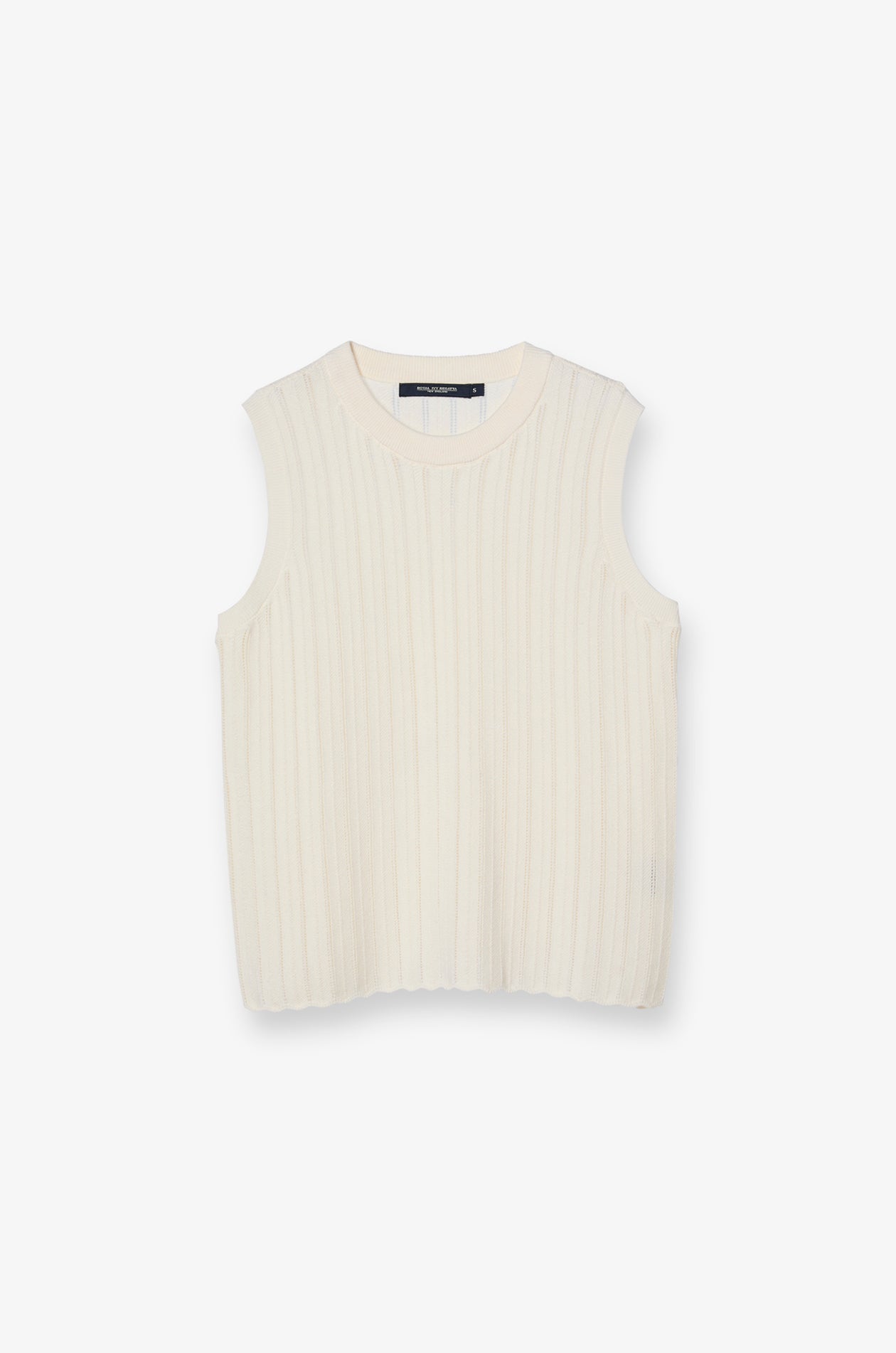 RIBBED KNIT SLEEVELESS TOP