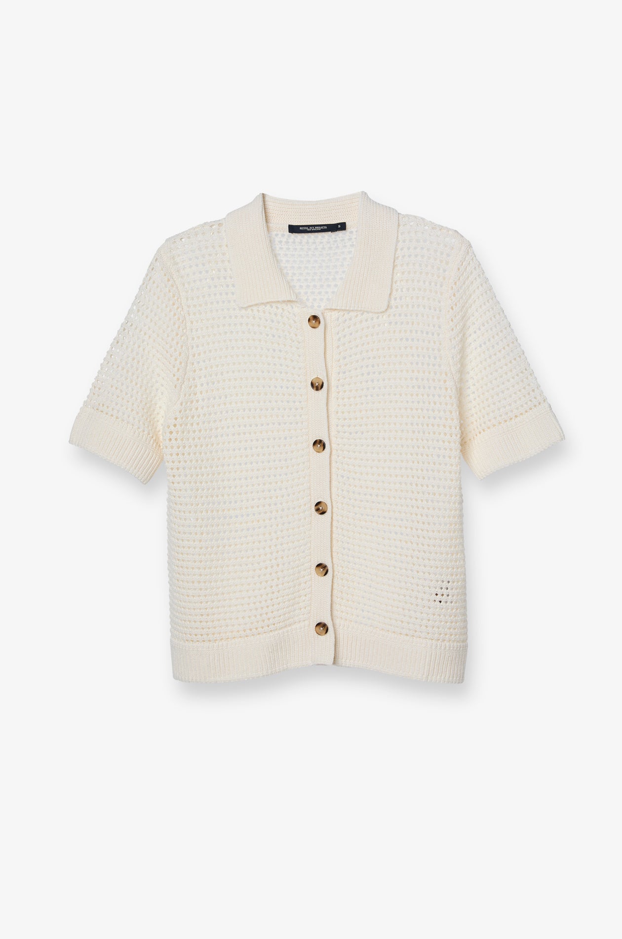 TEXTURED KNIT BUTTON-UP POLO