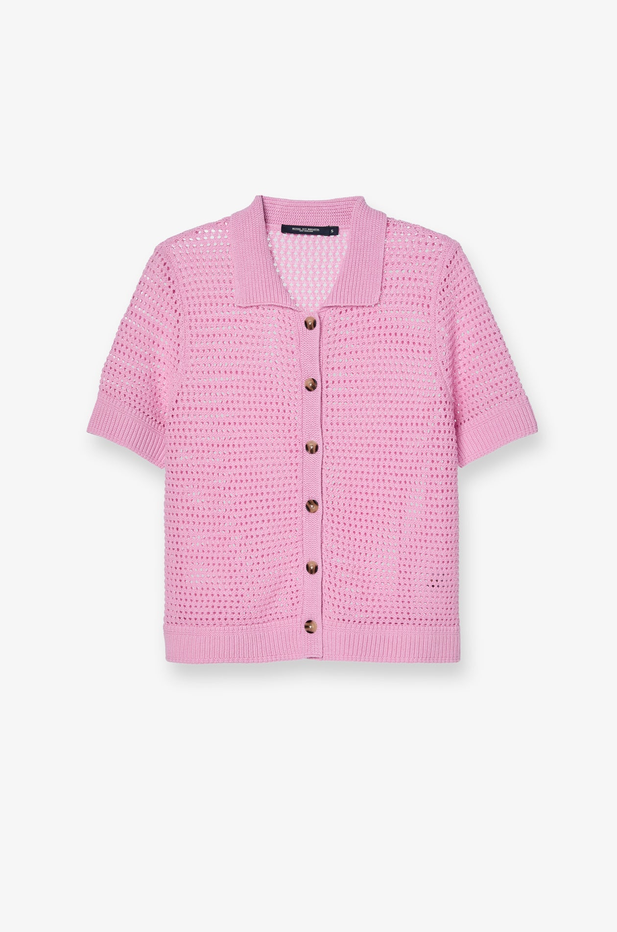 TEXTURED KNIT BUTTON-UP POLO