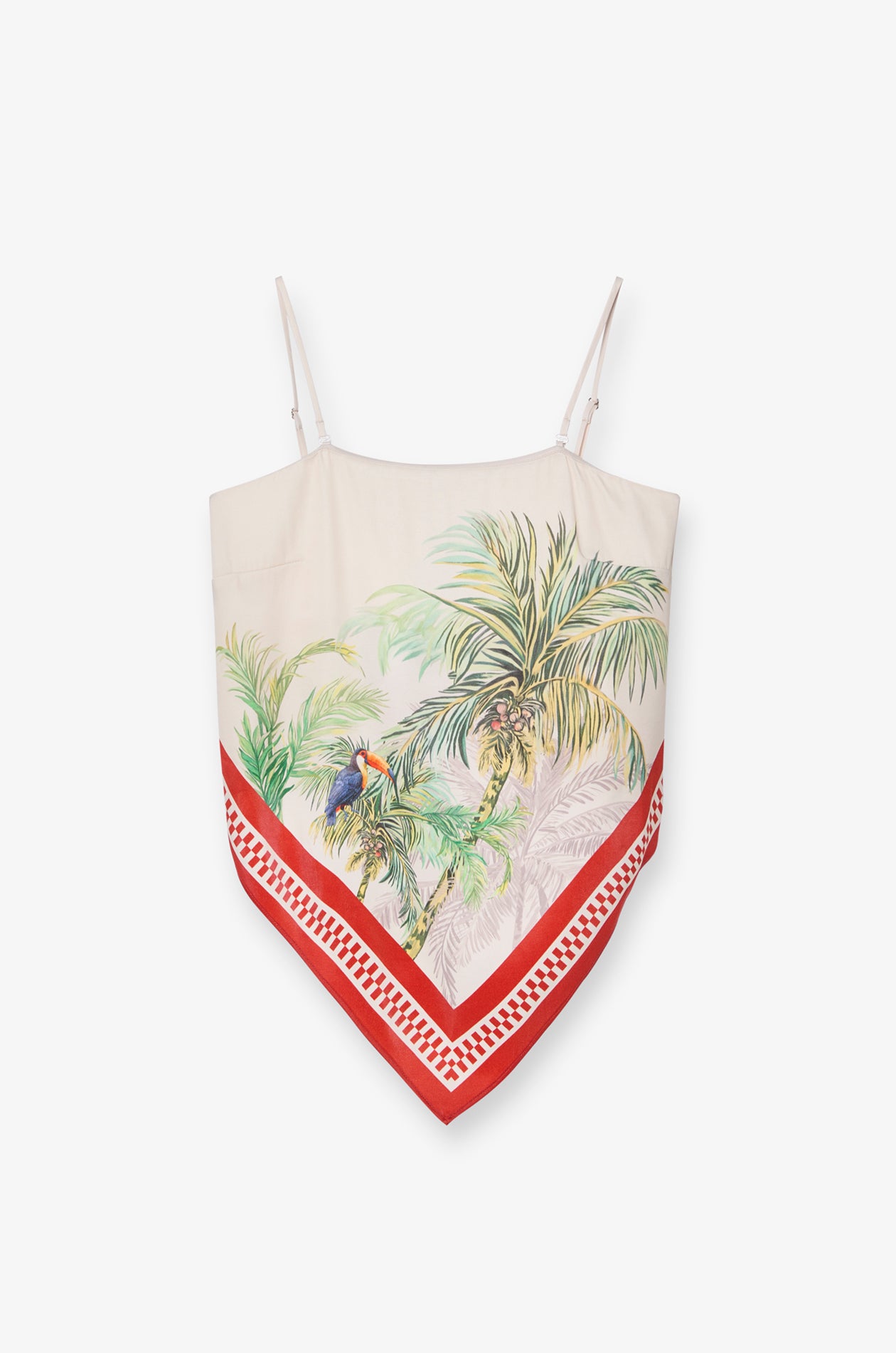 TROPICAL SCARF-PRINT CAMISOLE TOP