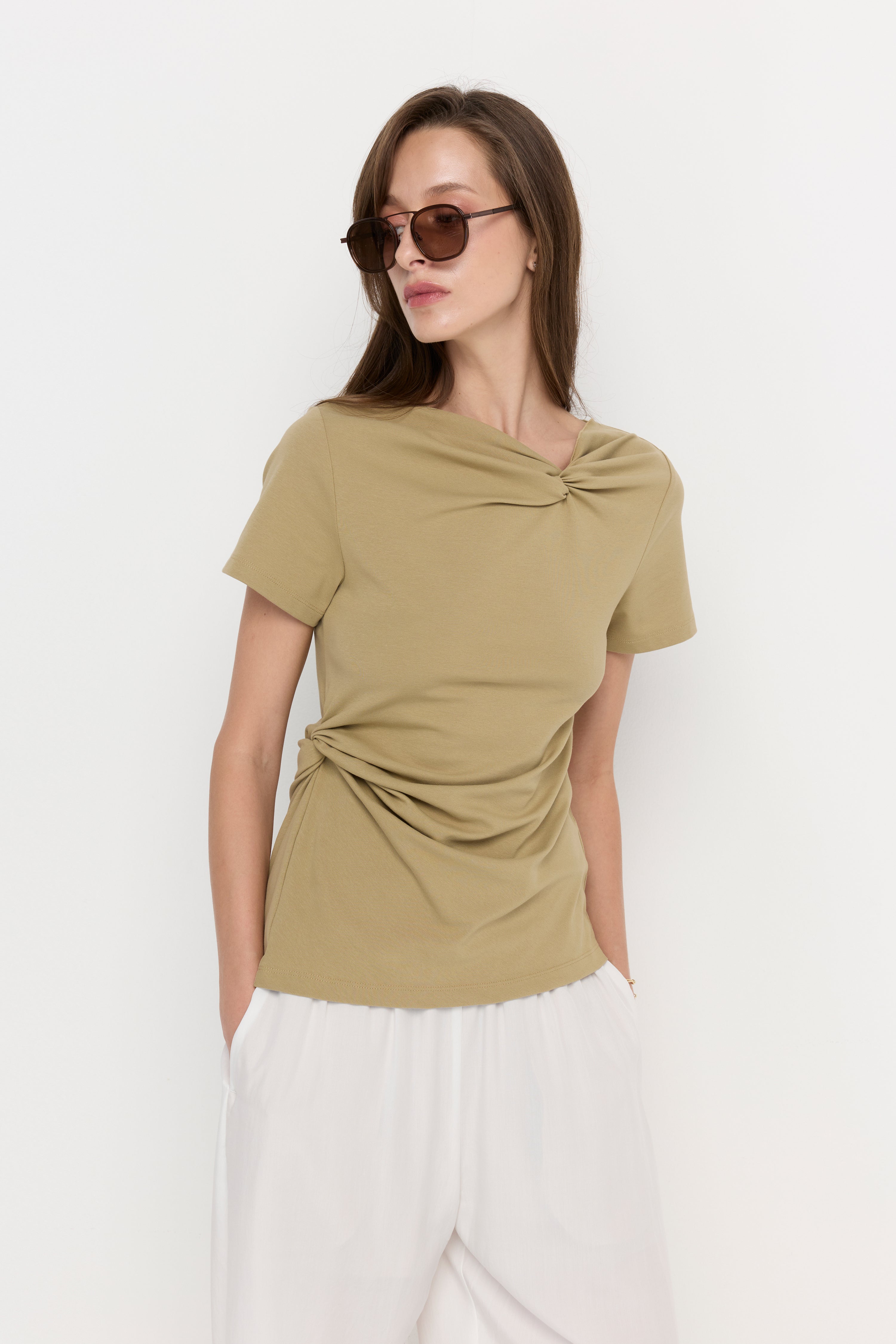 เสื้อถัก SCULPTURA DRAPE
