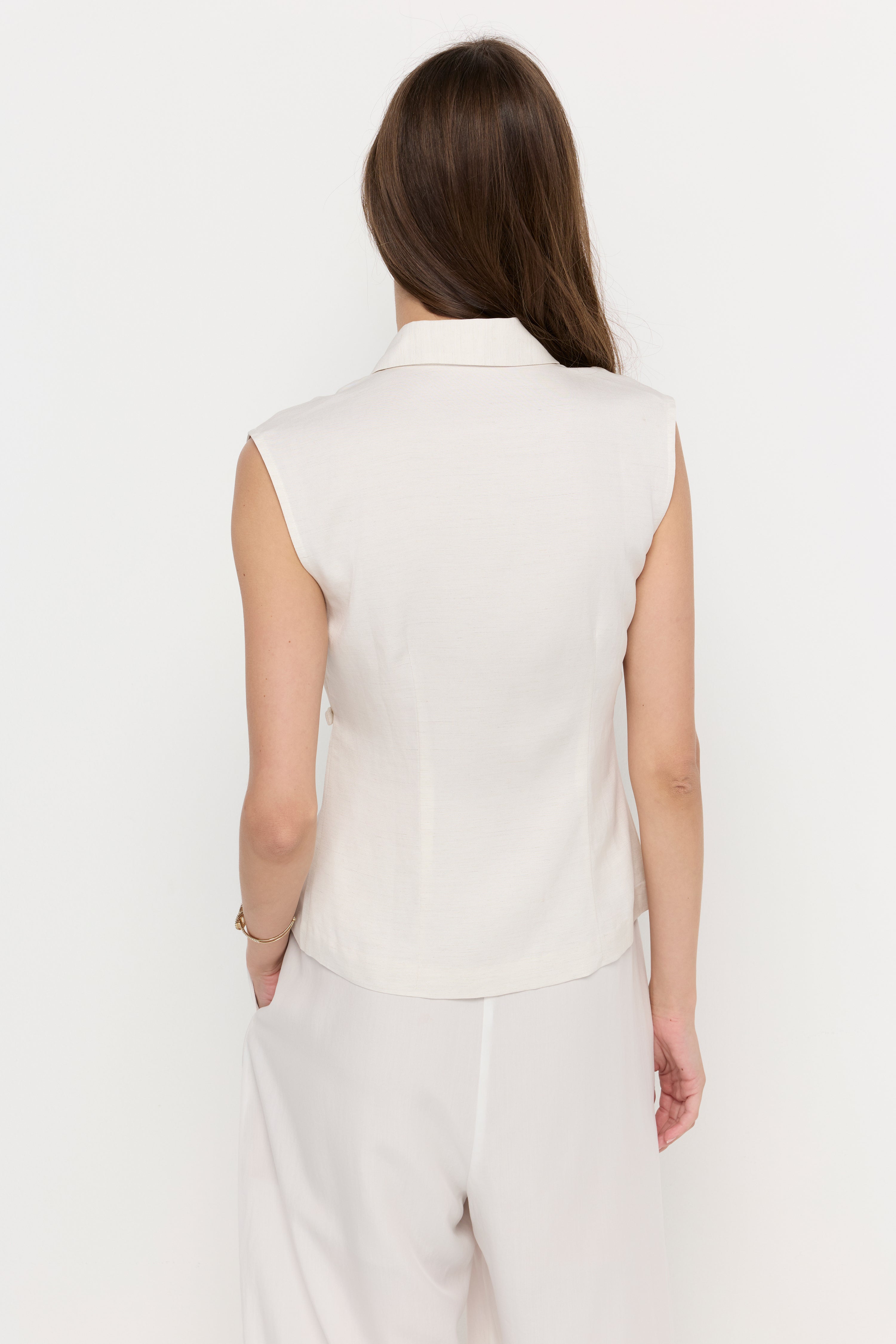 IVORY SCULPT WRAP BLOUSES