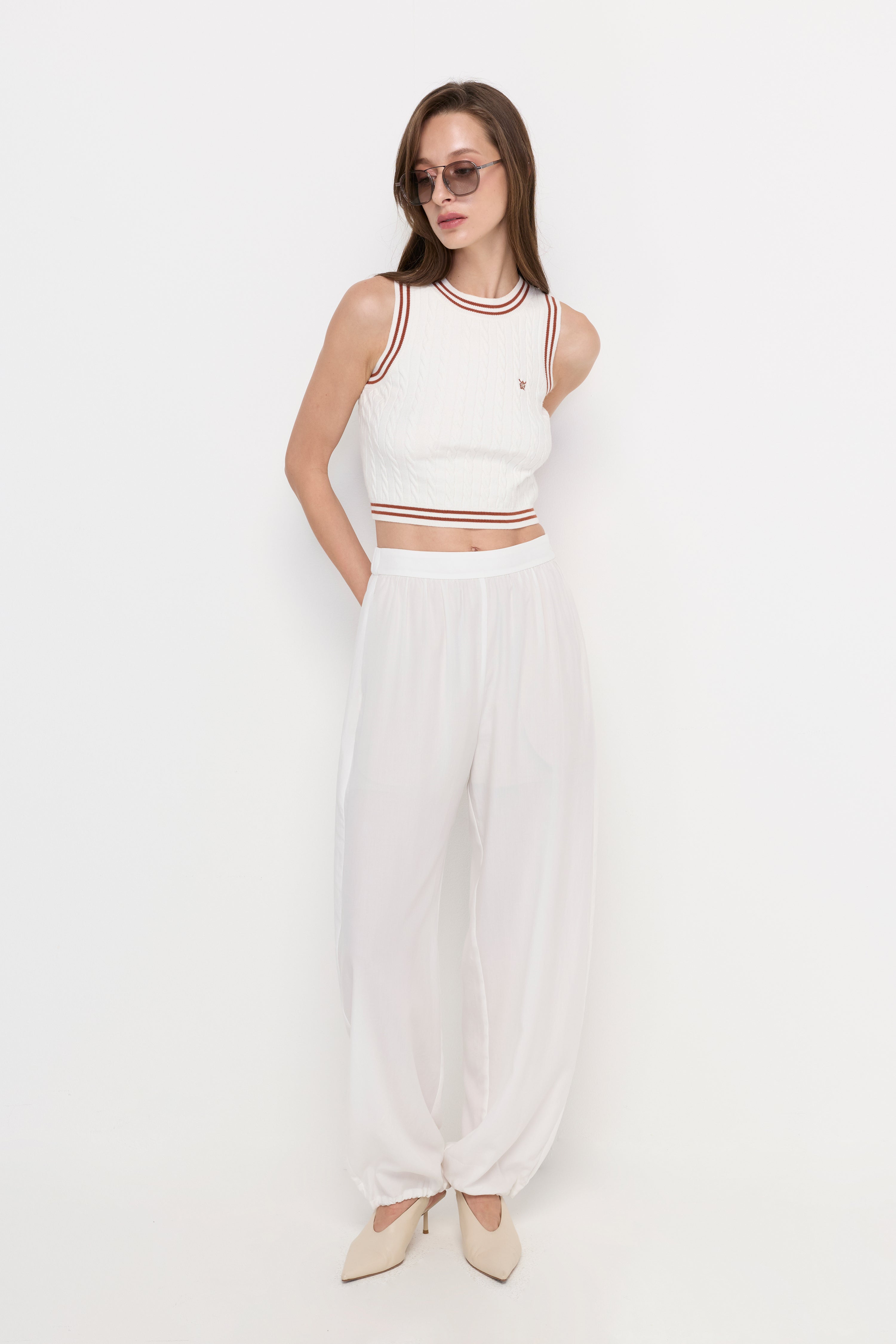 IVORY AIRFLOW RELAXED TROUSERS