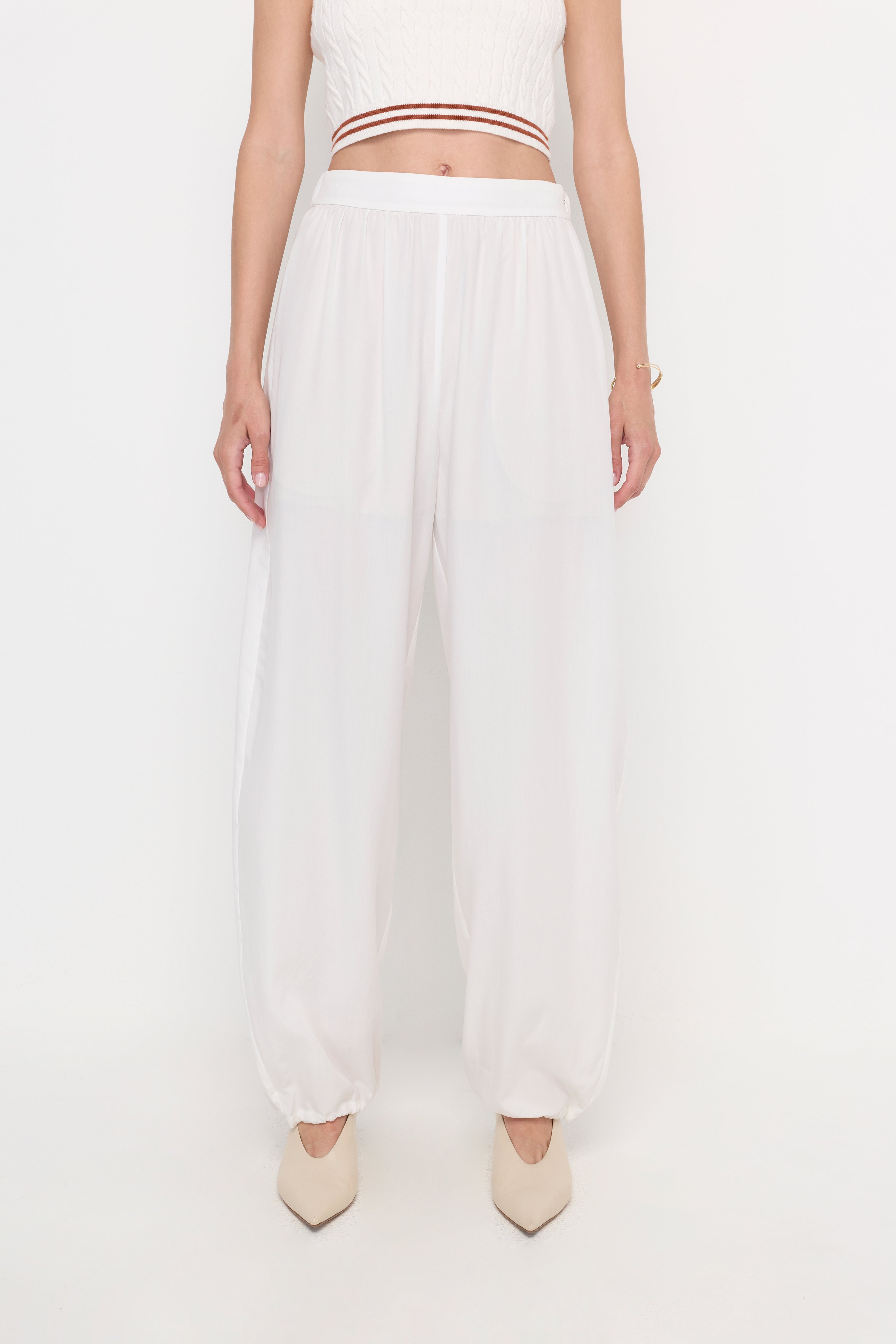 IVORY AIRFLOW RELAXED TROUSERS