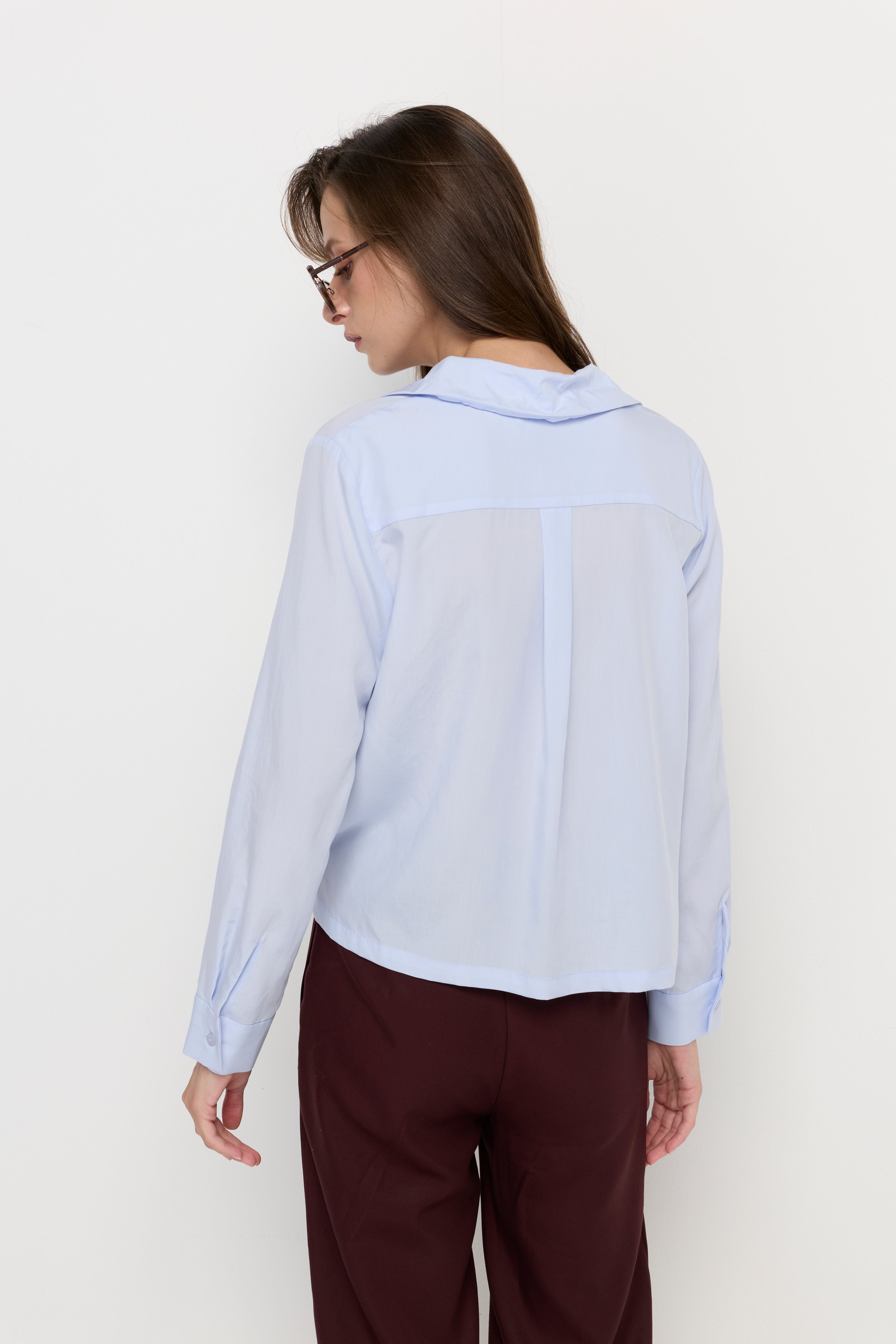 CELESTE DRAPE SILK BLOUSE