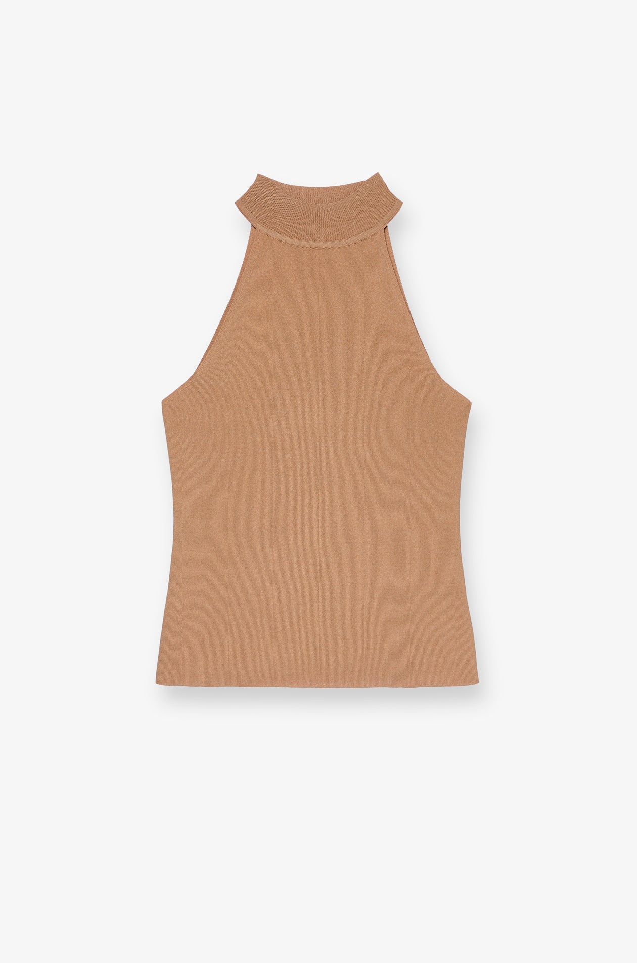 MOCK NECK HALTER KNIT TOP