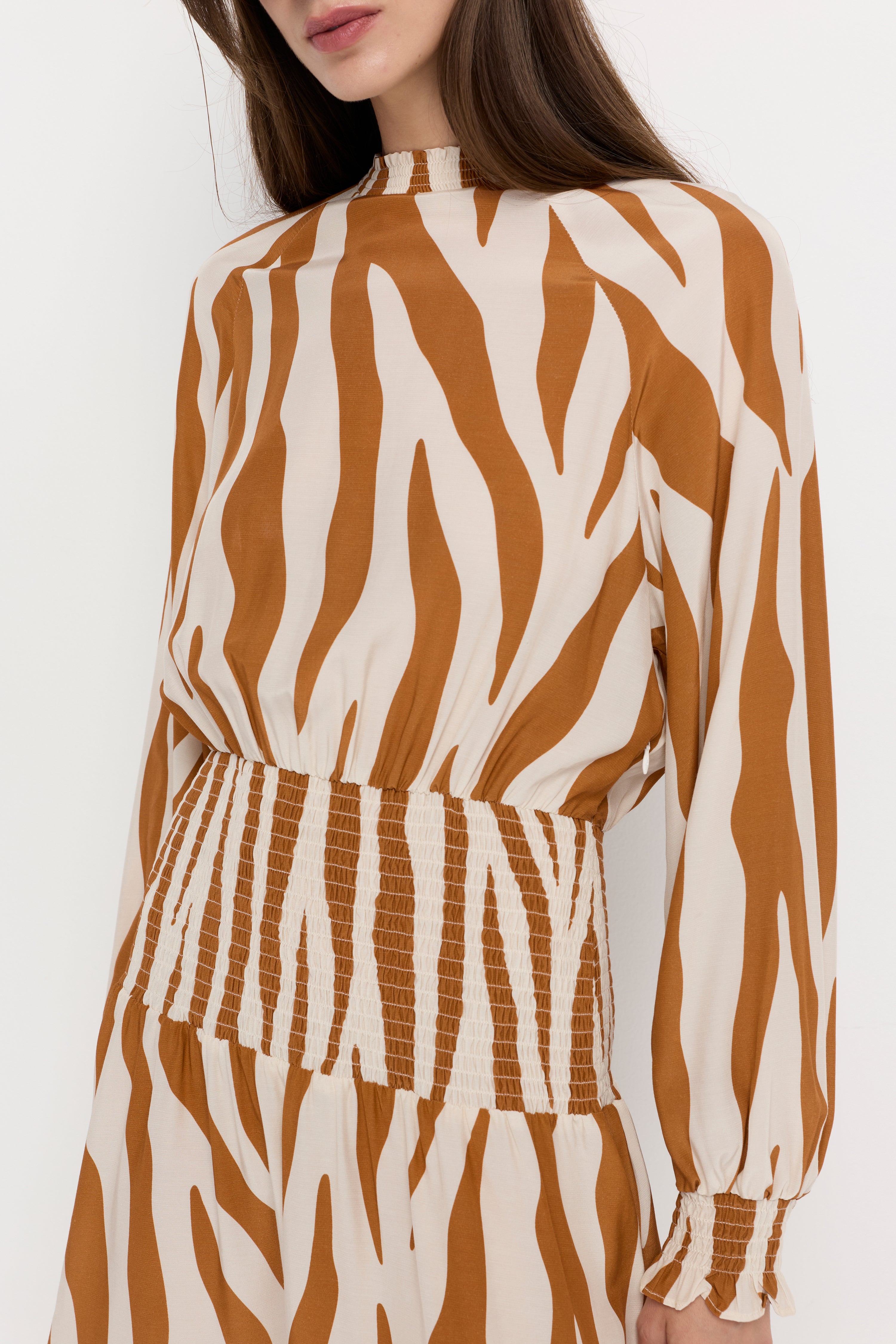SAVANNA CHIC SMOCKED MINI DRESS