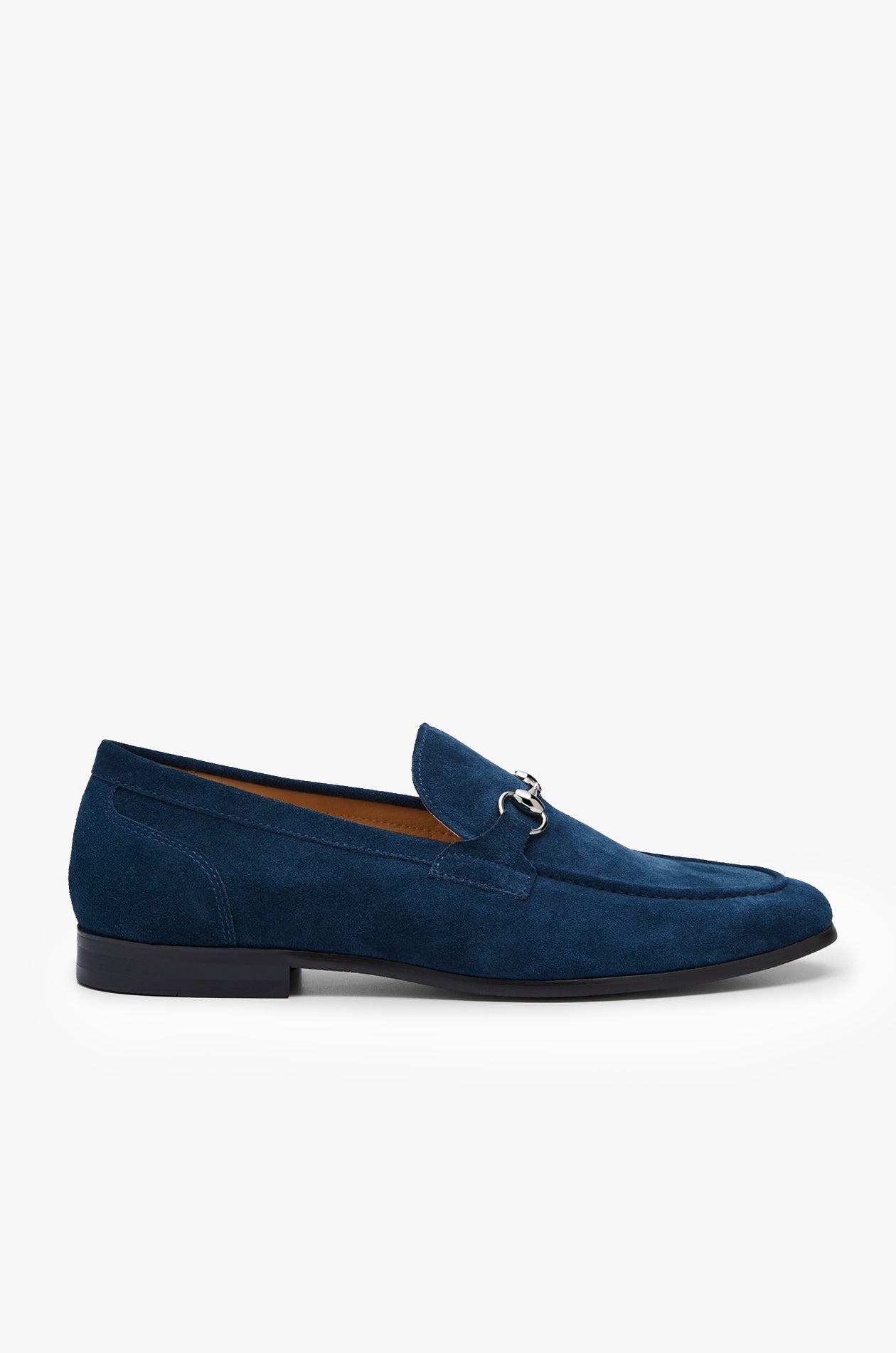 METAL BUCKLE SUEDE LOAFERS