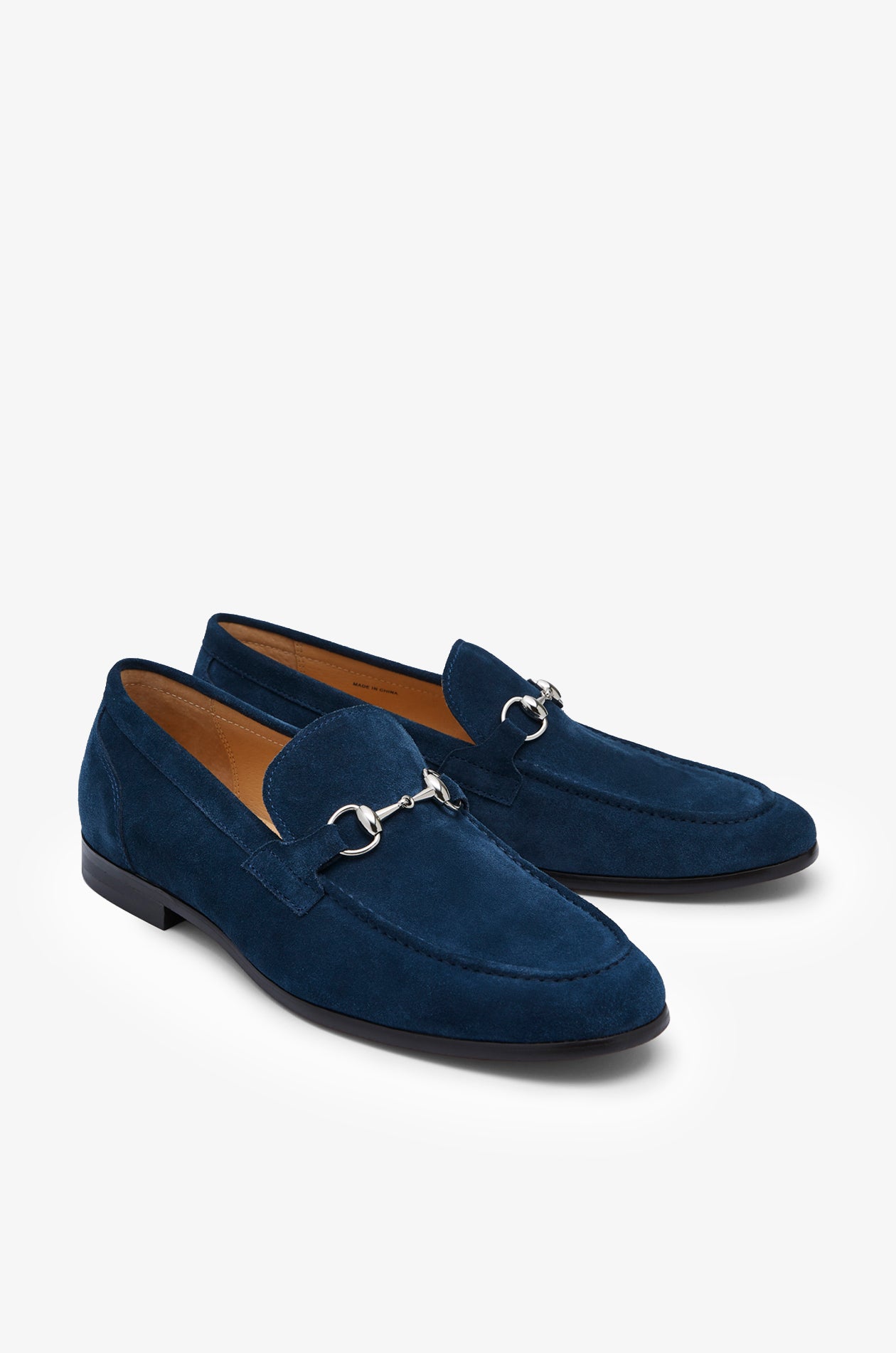 METAL BUCKLE SUEDE LOAFERS