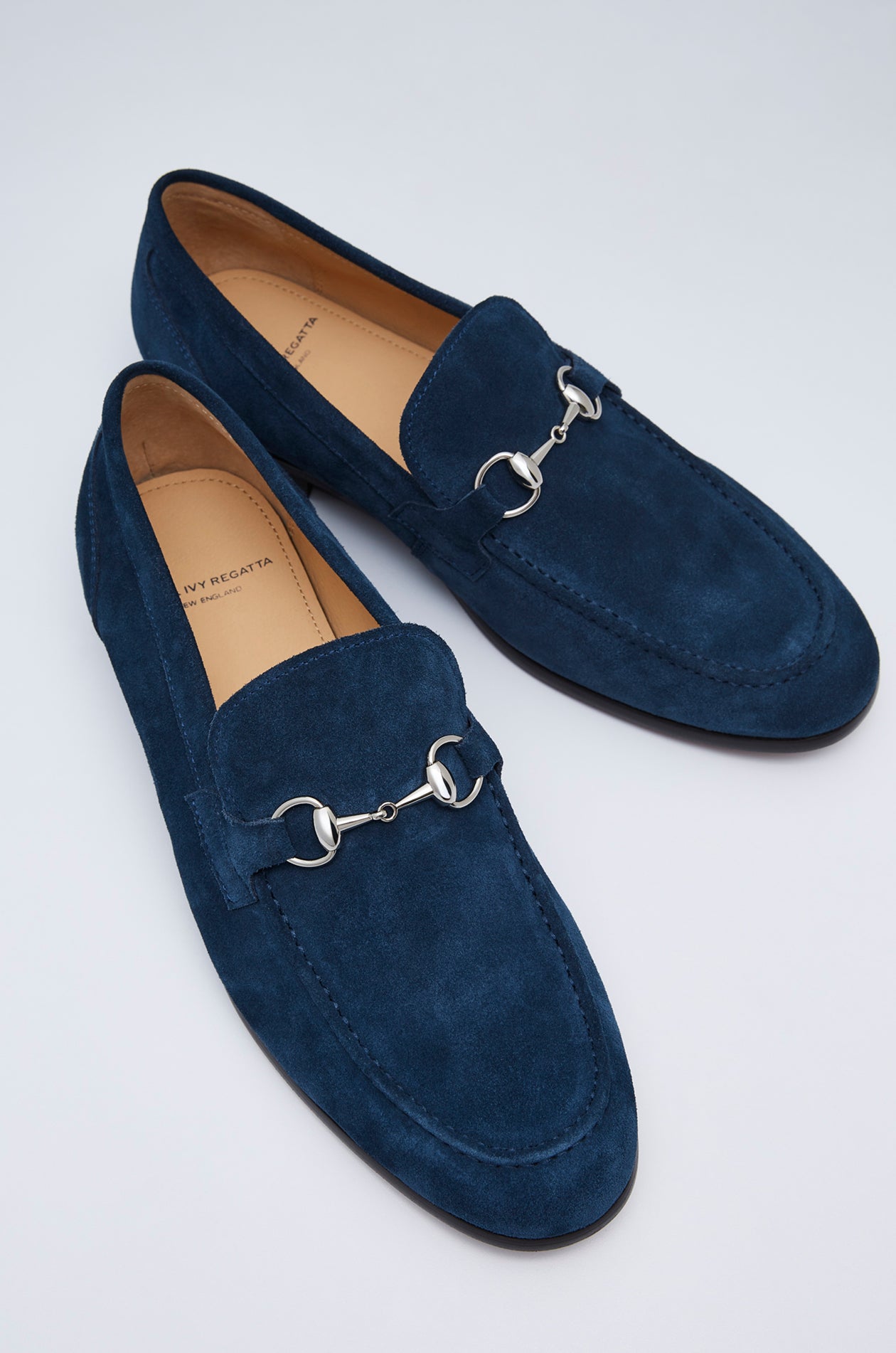 METAL BUCKLE SUEDE LOAFERS