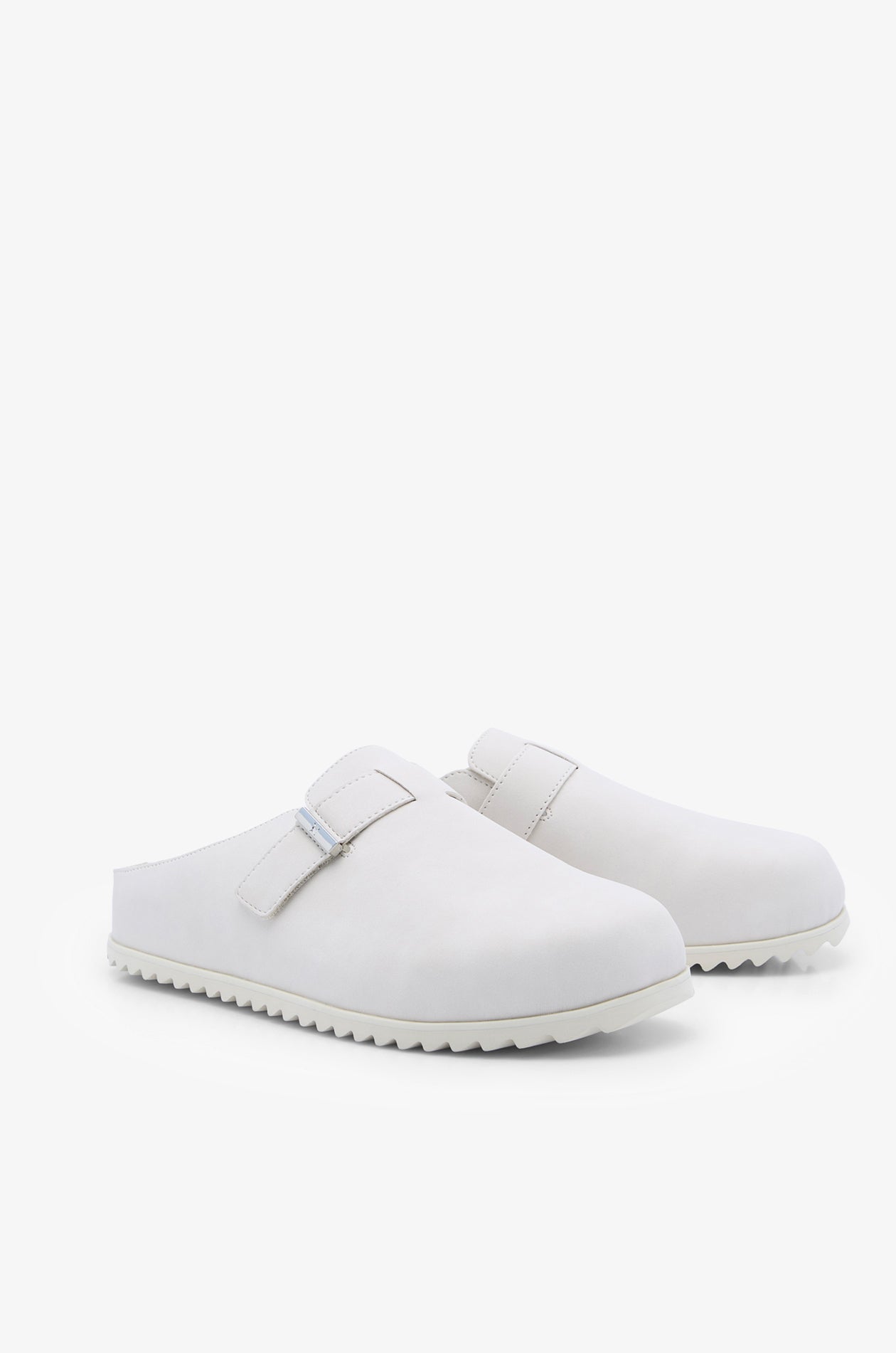 SUEDE MULES WITH BUCKLE