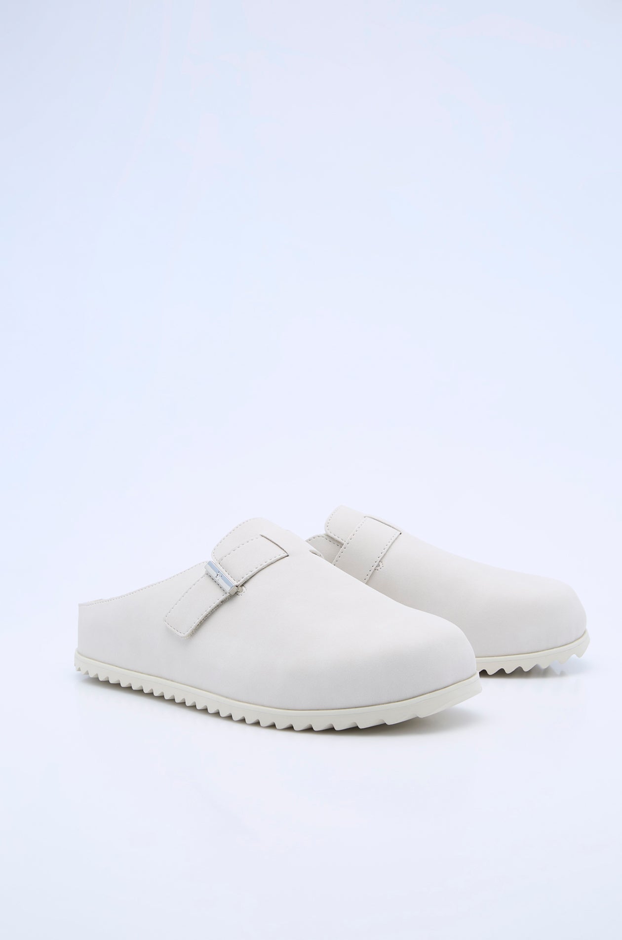 SUEDE MULES WITH BUCKLE