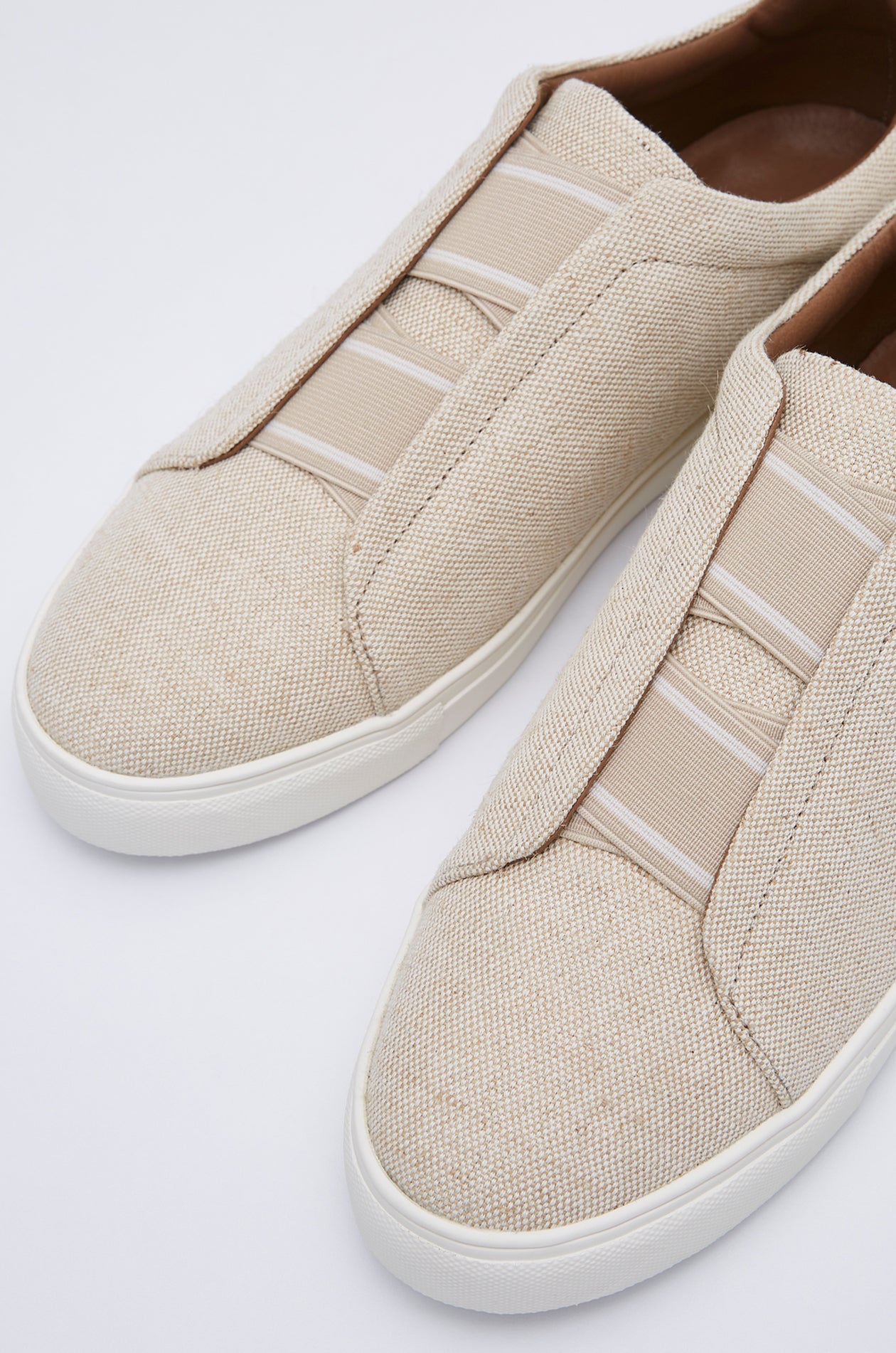 TEXTURED CANVAS SLIP-ON SNEAKER
